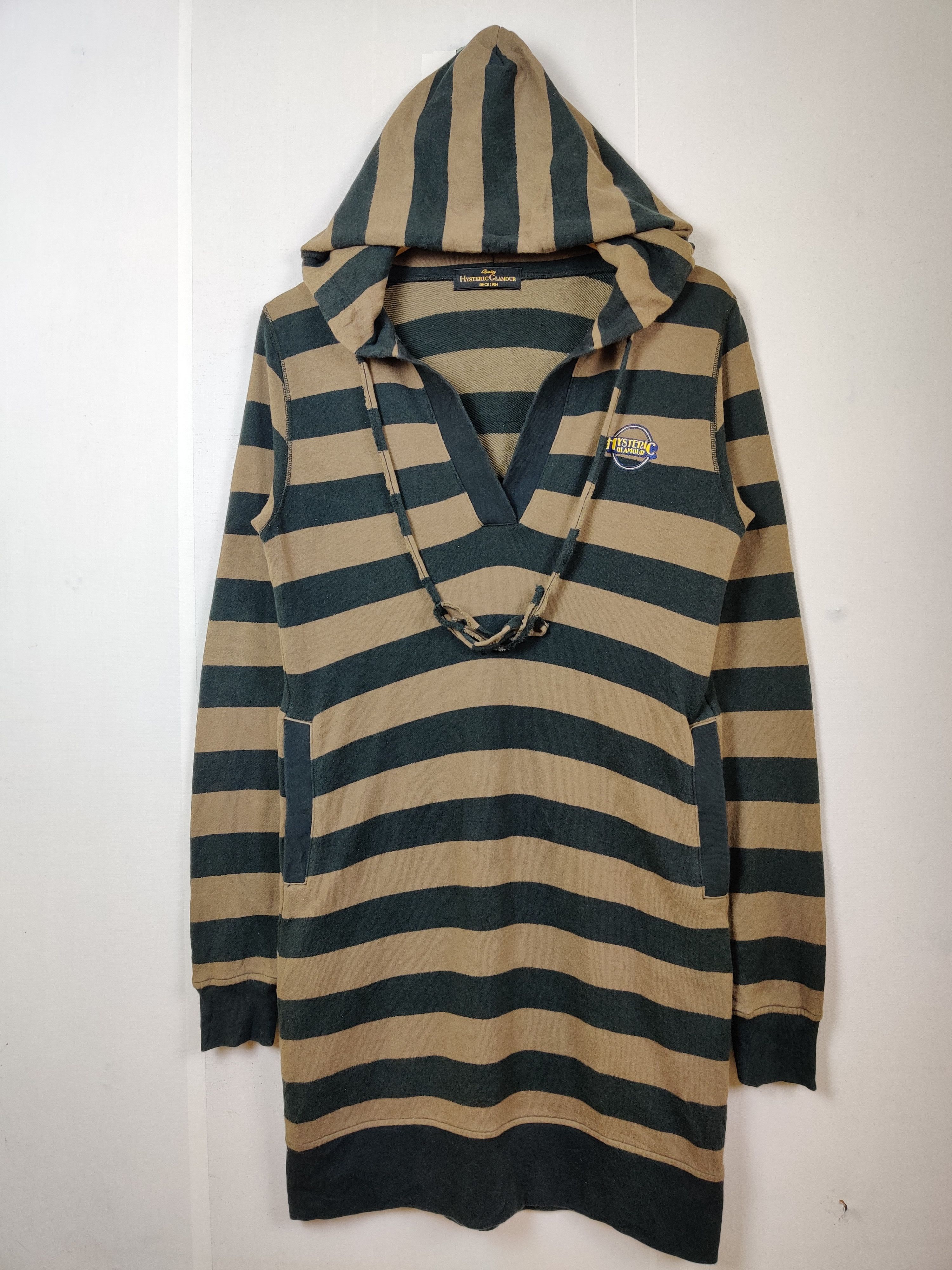 Hysteric Glamour Vintage 80s Hysteric Glamour Striped Long Sweater Hoodie Size US M / EU 48-50 / 2 - 2 Thumbnail
