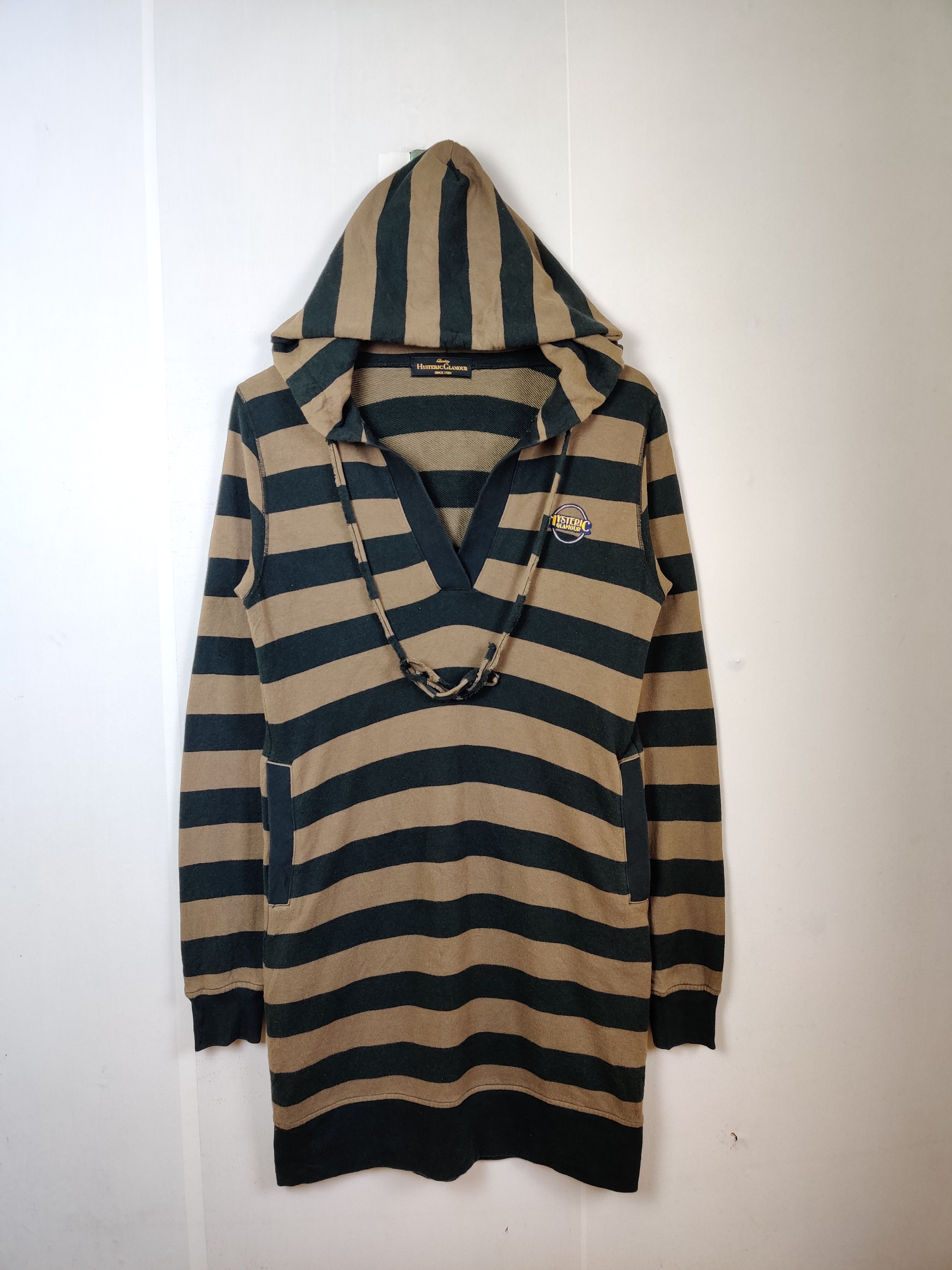 Vintage 80s Hysteric Glamour Striped Sweater Hoodie