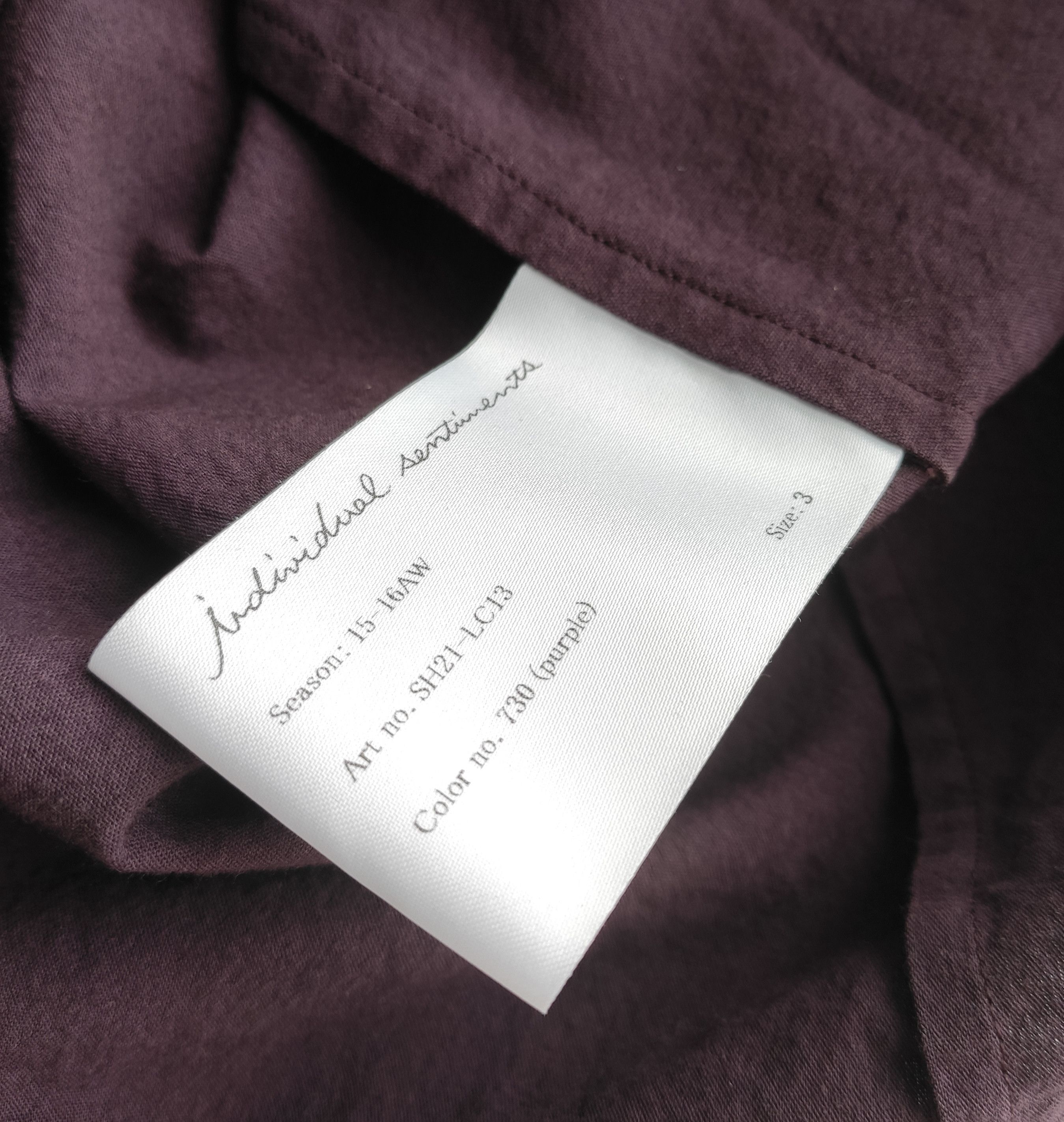 Individual Sentiments AW15-16 boiled cotton shirt.Like Devoa or A1923 Size US L / EU 52-54 / 3 - 8 Thumbnail