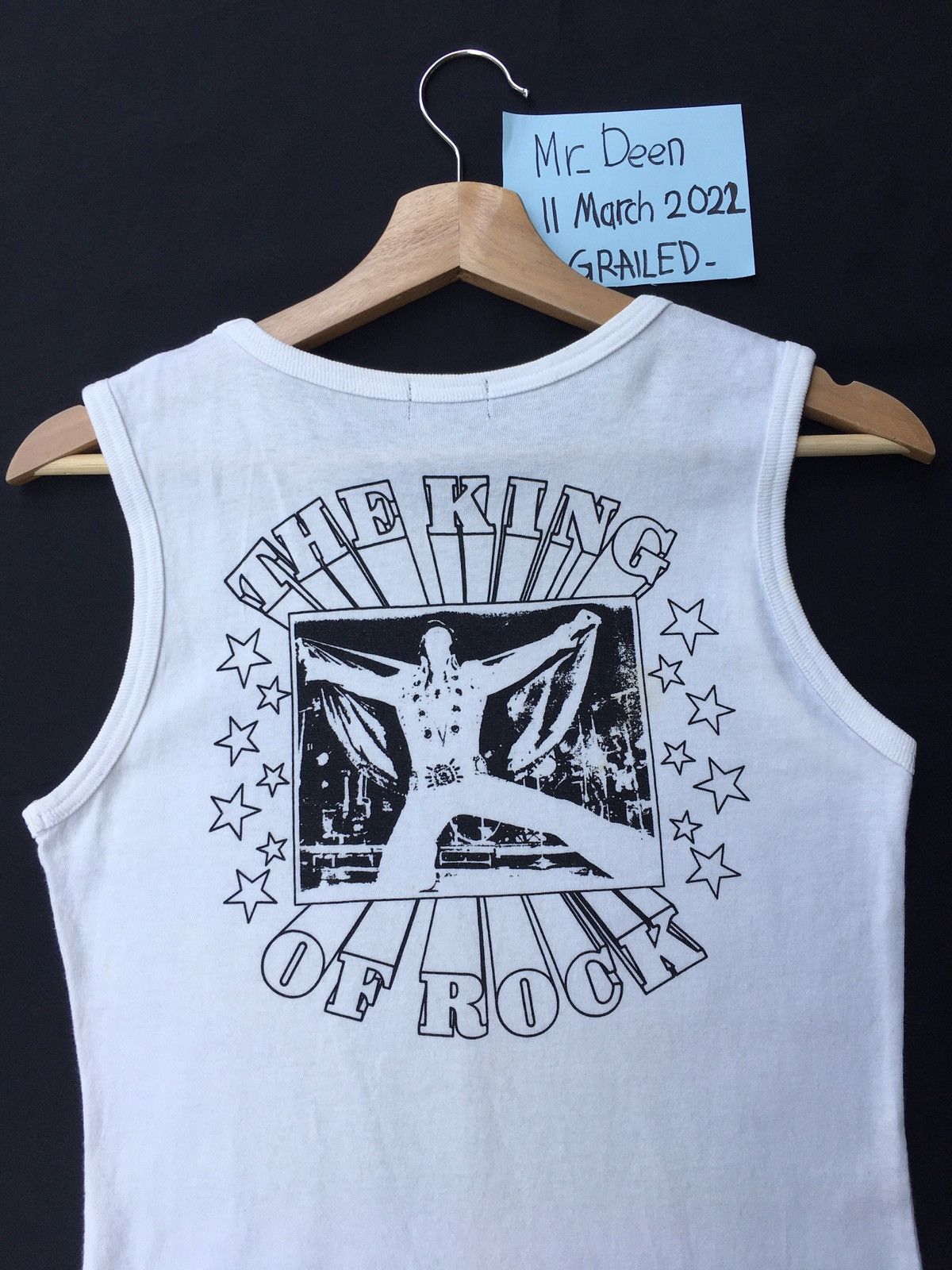 image of st Hysteric Glamour Elvis Presley King Of Rock Top in White, Men's (Size Small)
