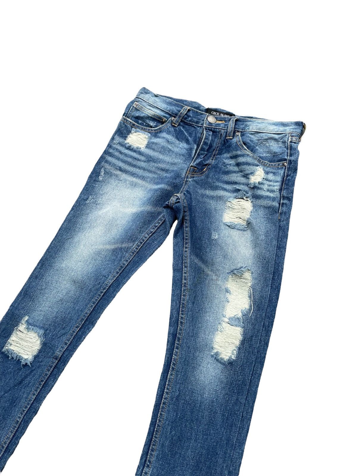 Japanese Brand Cecil Mcbee Distresed Denim Size US 30 / EU 46 - 3 Thumbnail