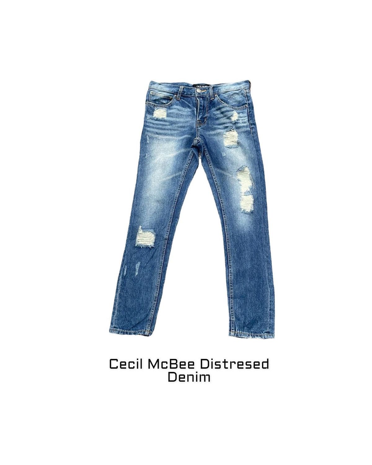 Japanese Brand Cecil Mcbee Distresed Denim Size US 30 / EU 46 - 1 Thumbnail
