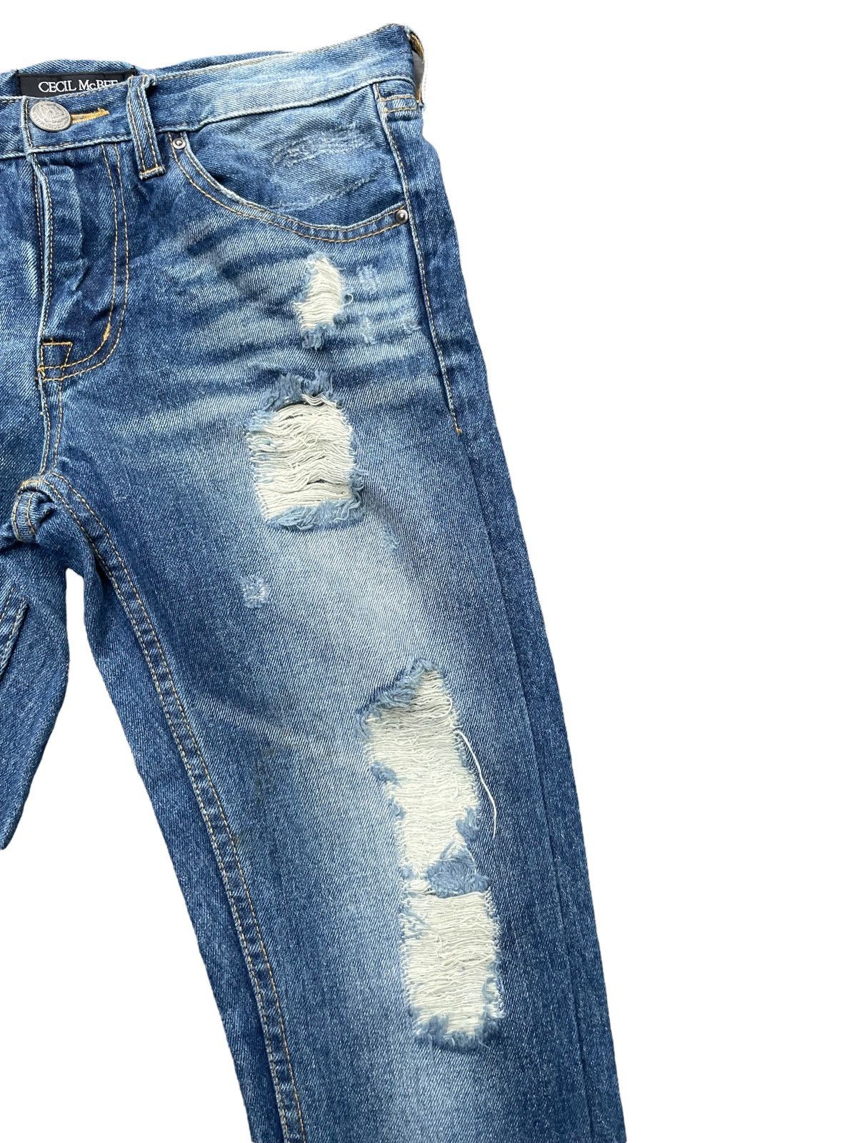 Japanese Brand Cecil Mcbee Distresed Denim Size US 30 / EU 46 - 6 Thumbnail
