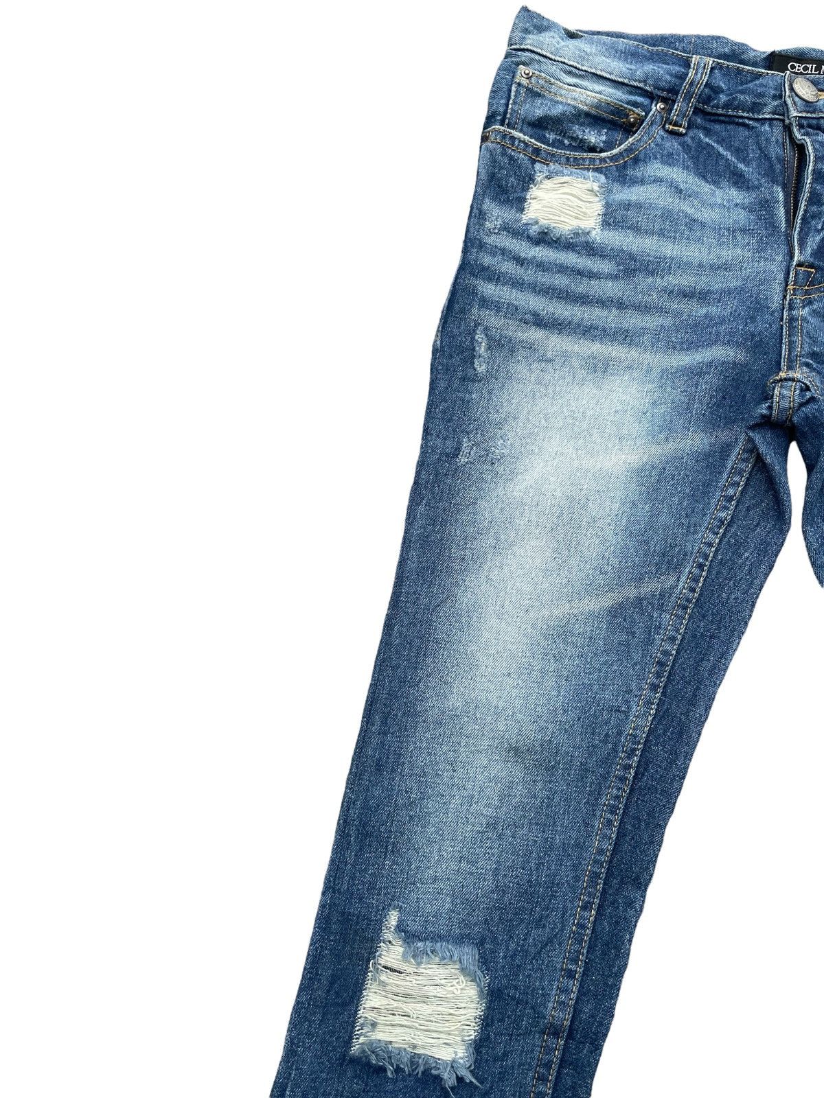 Japanese Brand Cecil Mcbee Distresed Denim Size US 30 / EU 46 - 7 Thumbnail