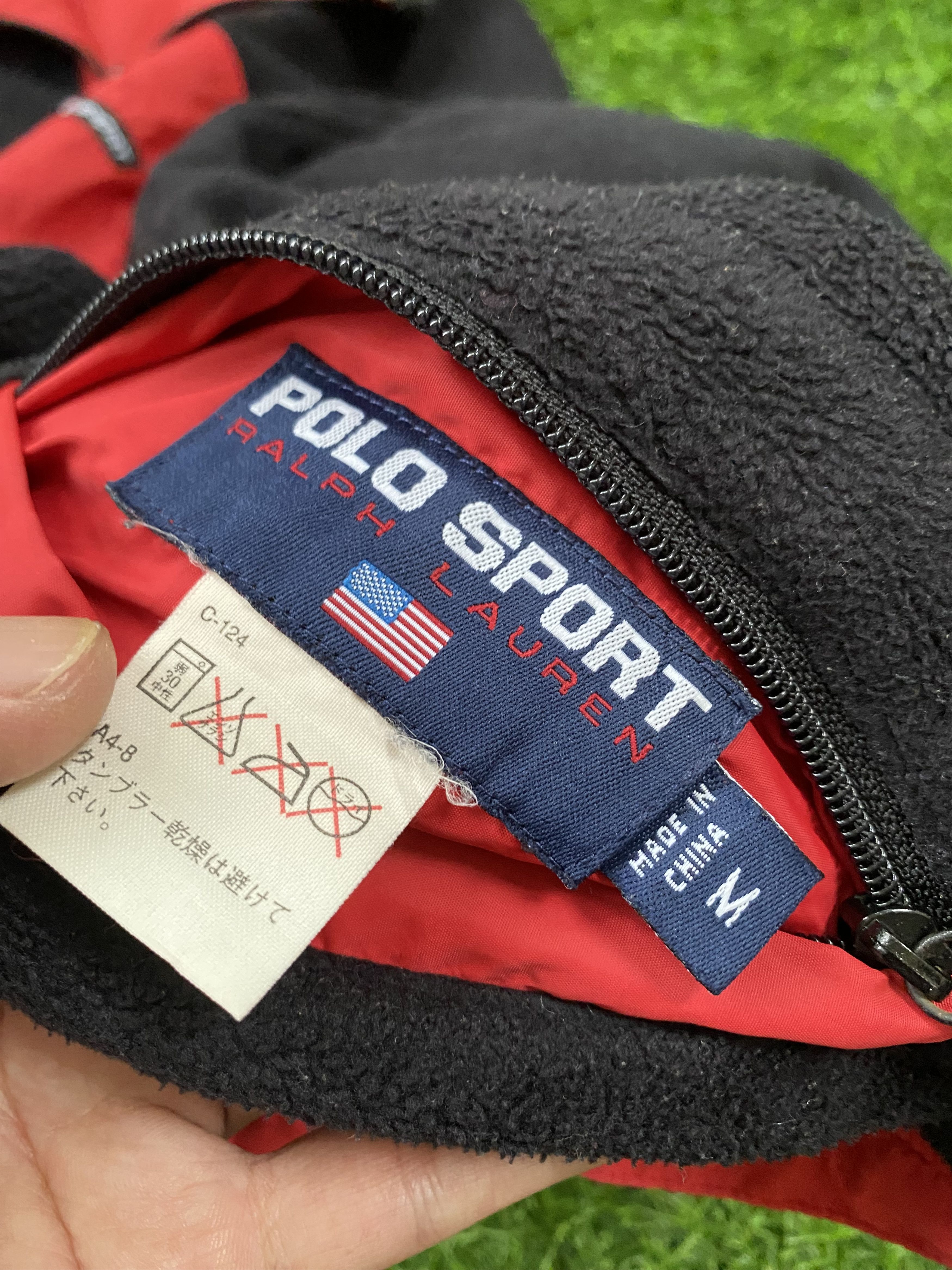 Polo Ralph Lauren × Vintage Vintage Polo Sport by Ralph Lauren Fleece Reversible Jacket Size US M / EU 48-50 / 2 - 6 Thumbnail
