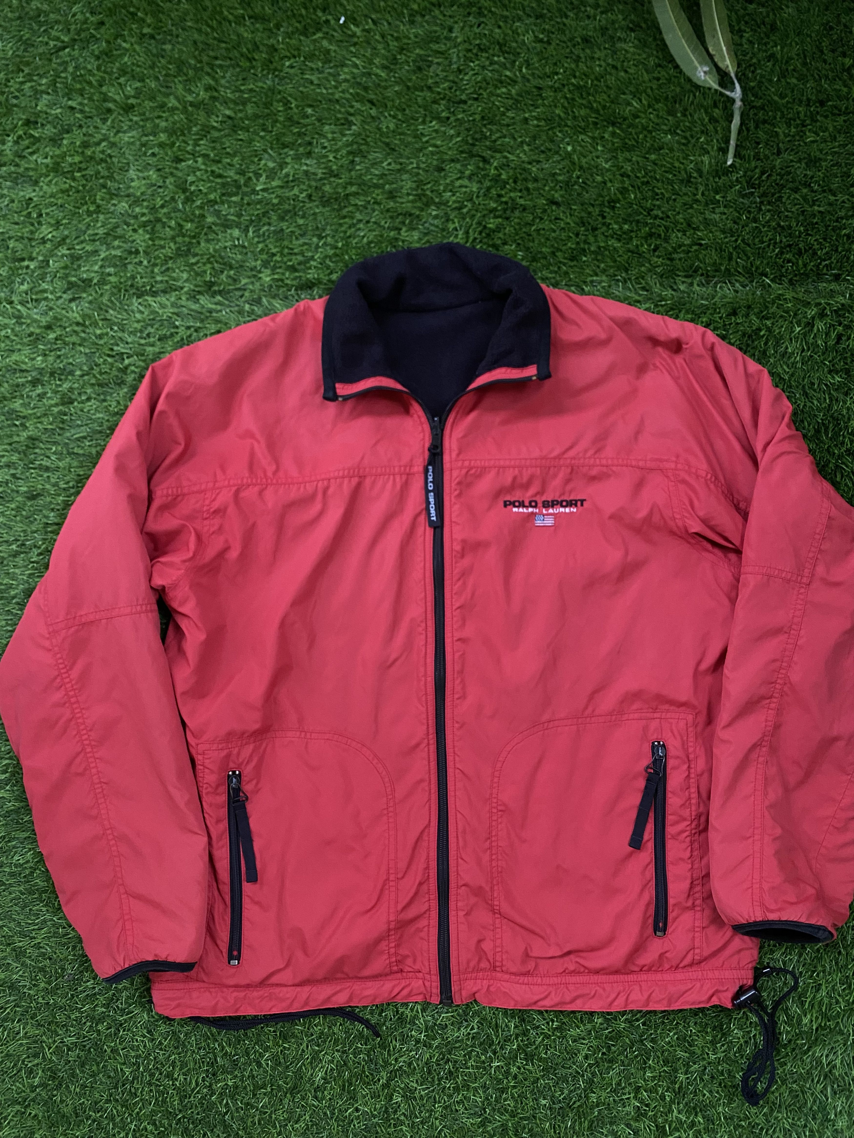 Polo Ralph Lauren × Vintage Vintage Polo Sport by Ralph Lauren Fleece Reversible Jacket Size US M / EU 48-50 / 2 - 2 Thumbnail