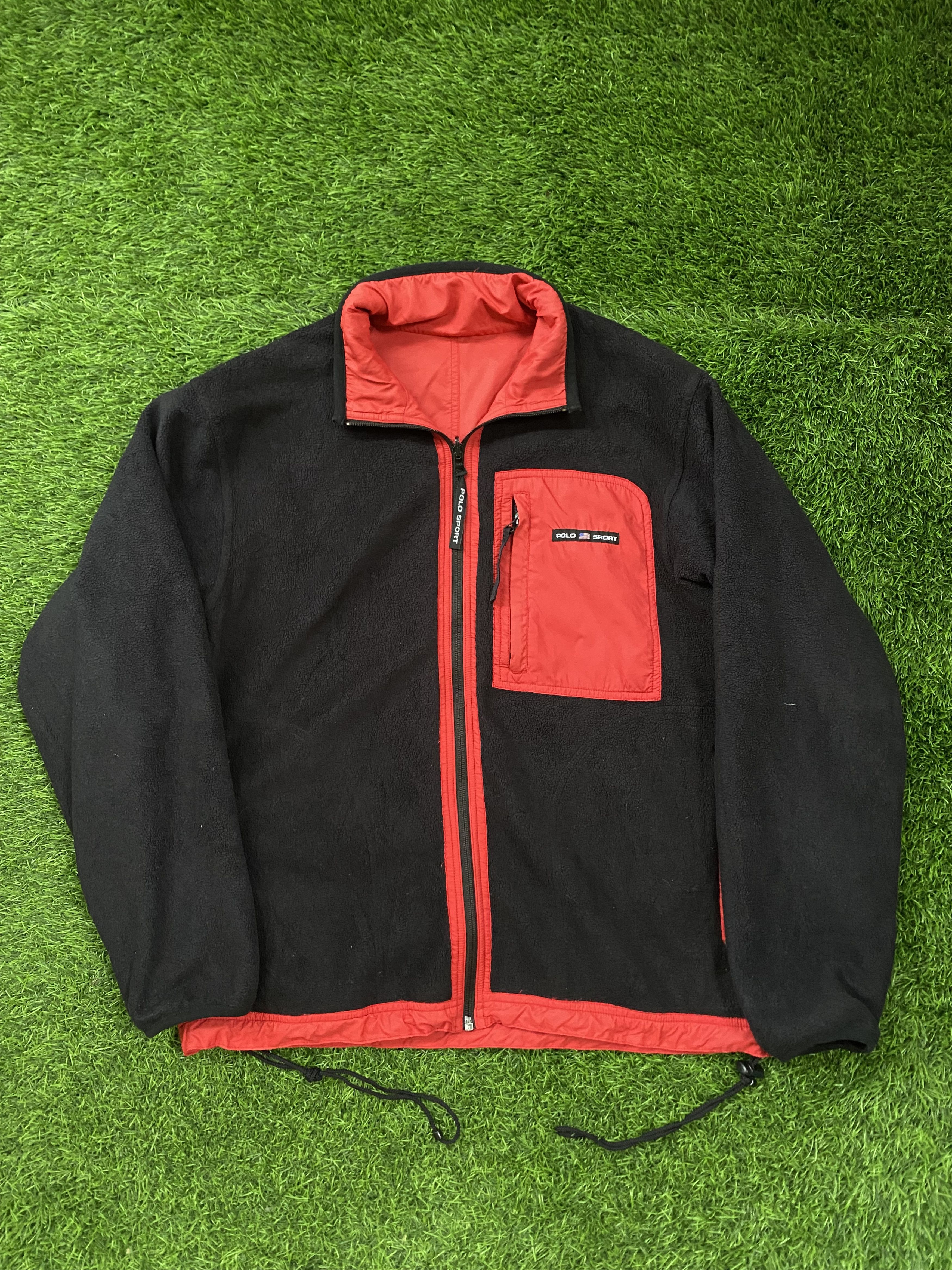 Polo Ralph Lauren × Vintage Vintage Polo Sport by Ralph Lauren Fleece Reversible Jacket Size US M / EU 48-50 / 2 - 1 Thumbnail