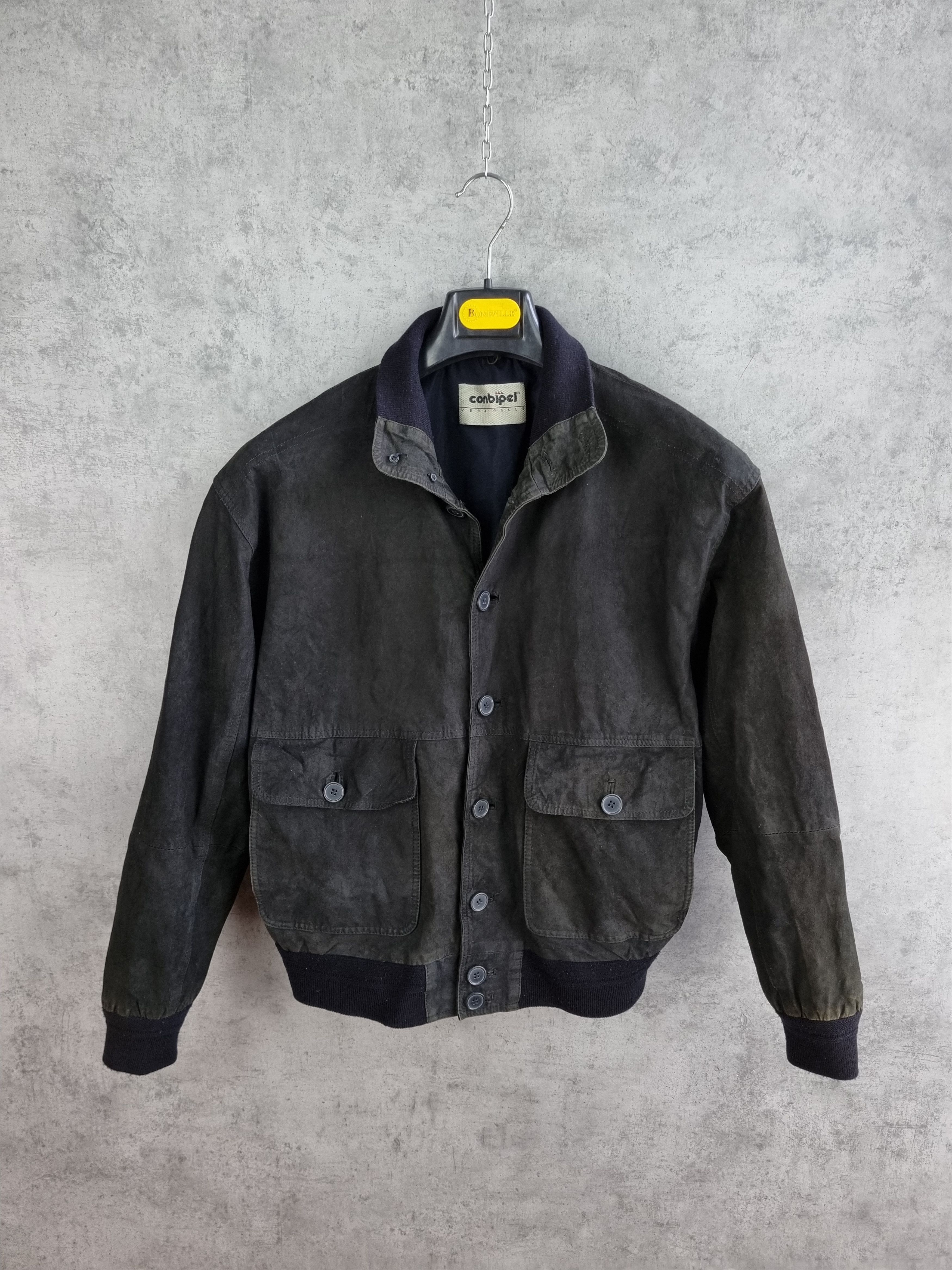 Genuine Leather × Leather Conbipel Vera Pelle Aviator Suede Vintage Racing Jacket Size US M / EU 48-50 / 2 - 1 Thumbnail