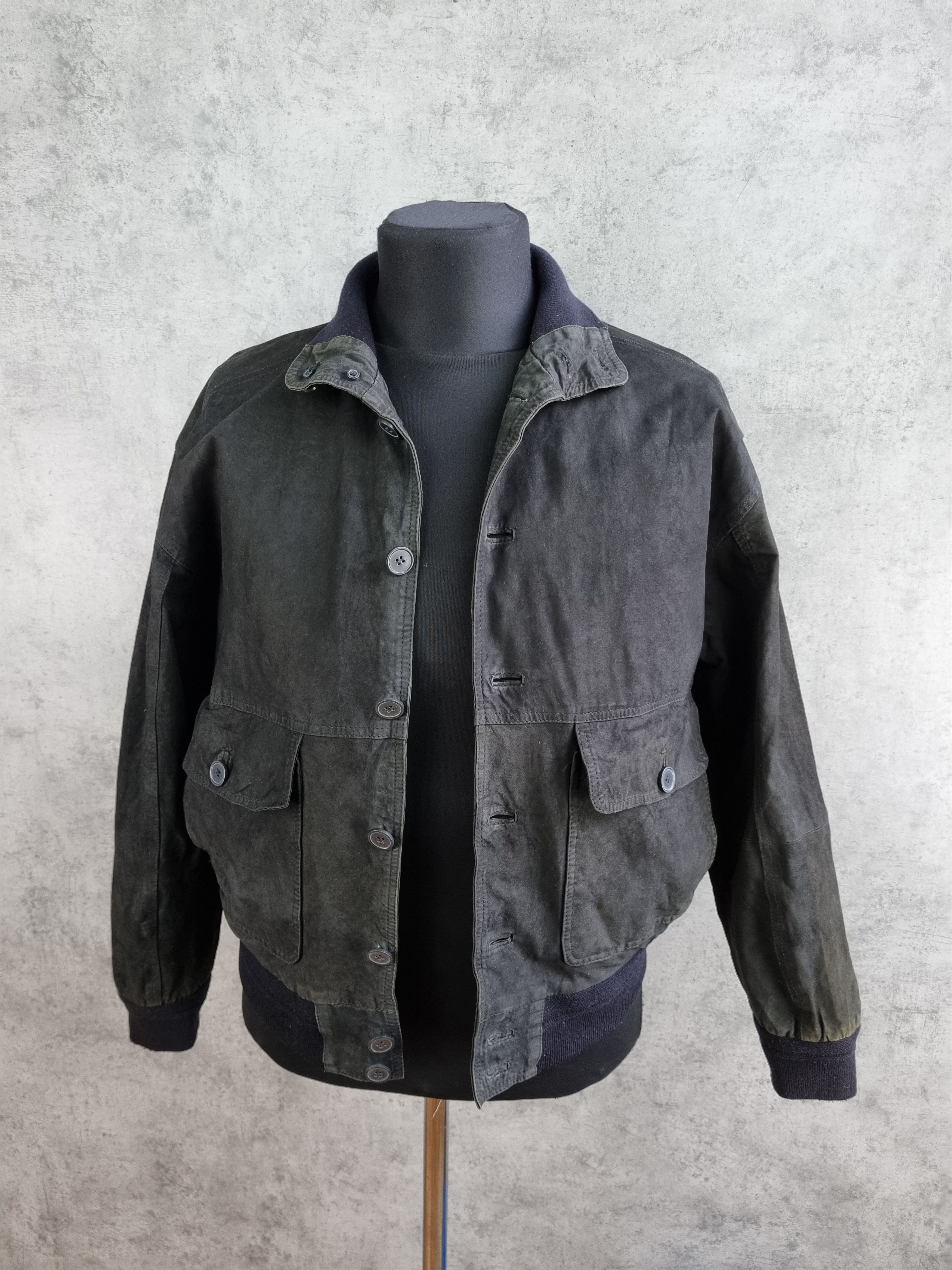 Genuine Leather × Leather Conbipel Vera Pelle Aviator Suede Vintage Racing Jacket Size US M / EU 48-50 / 2 - 3 Thumbnail
