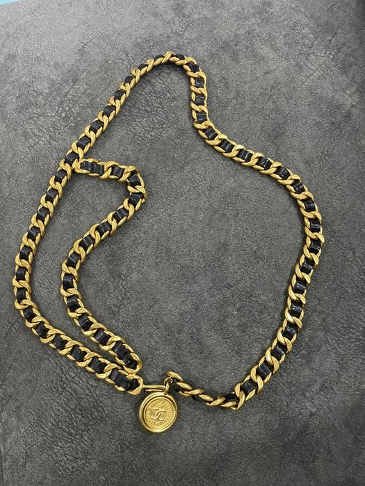 authentic chanel chain belt