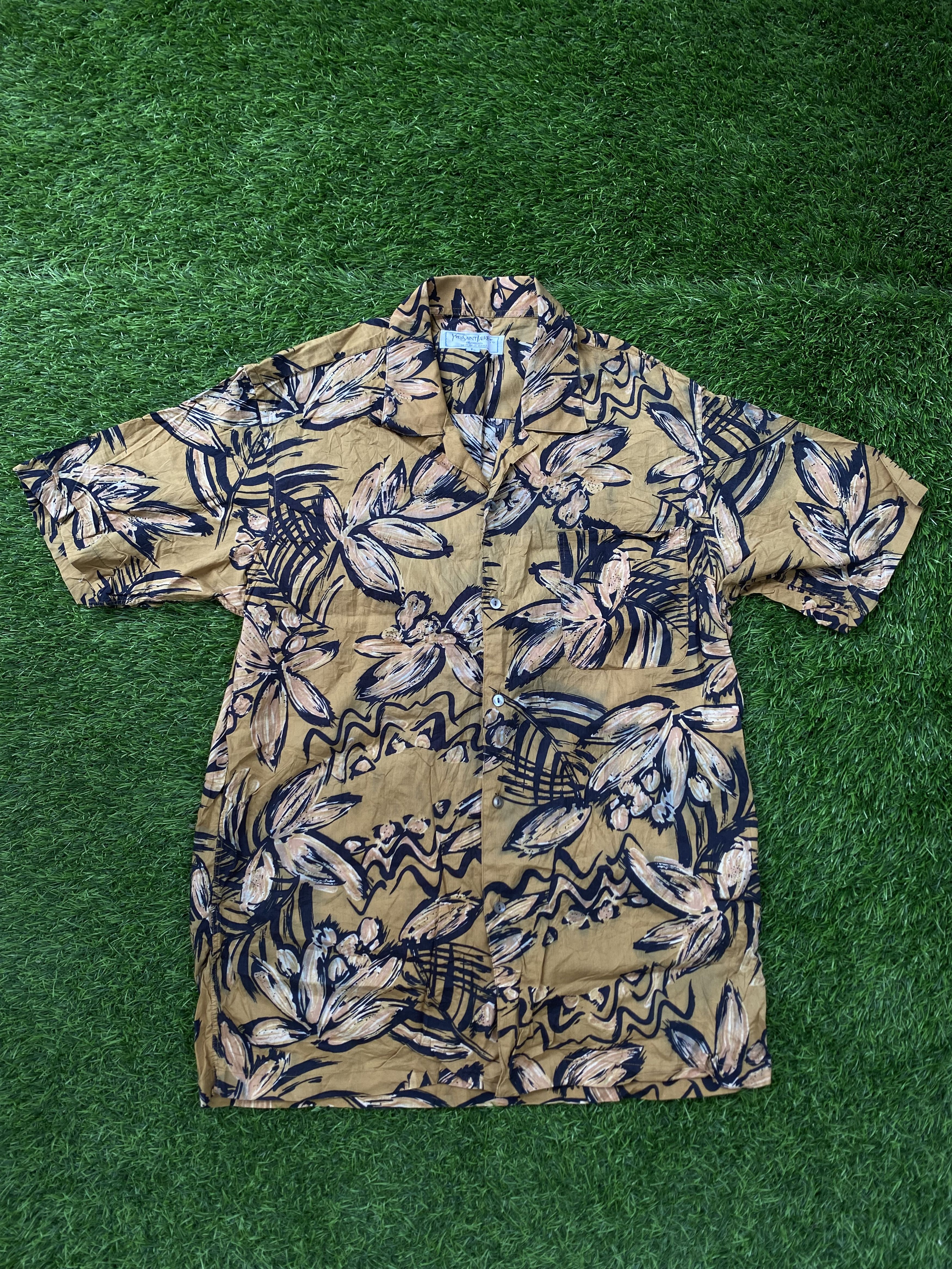 Yves Saint Laurent Vintage 90s Yves Saint Laurent Summer Shirts Button up Size US L / EU 52-54 / 3 - 1 Thumbnail