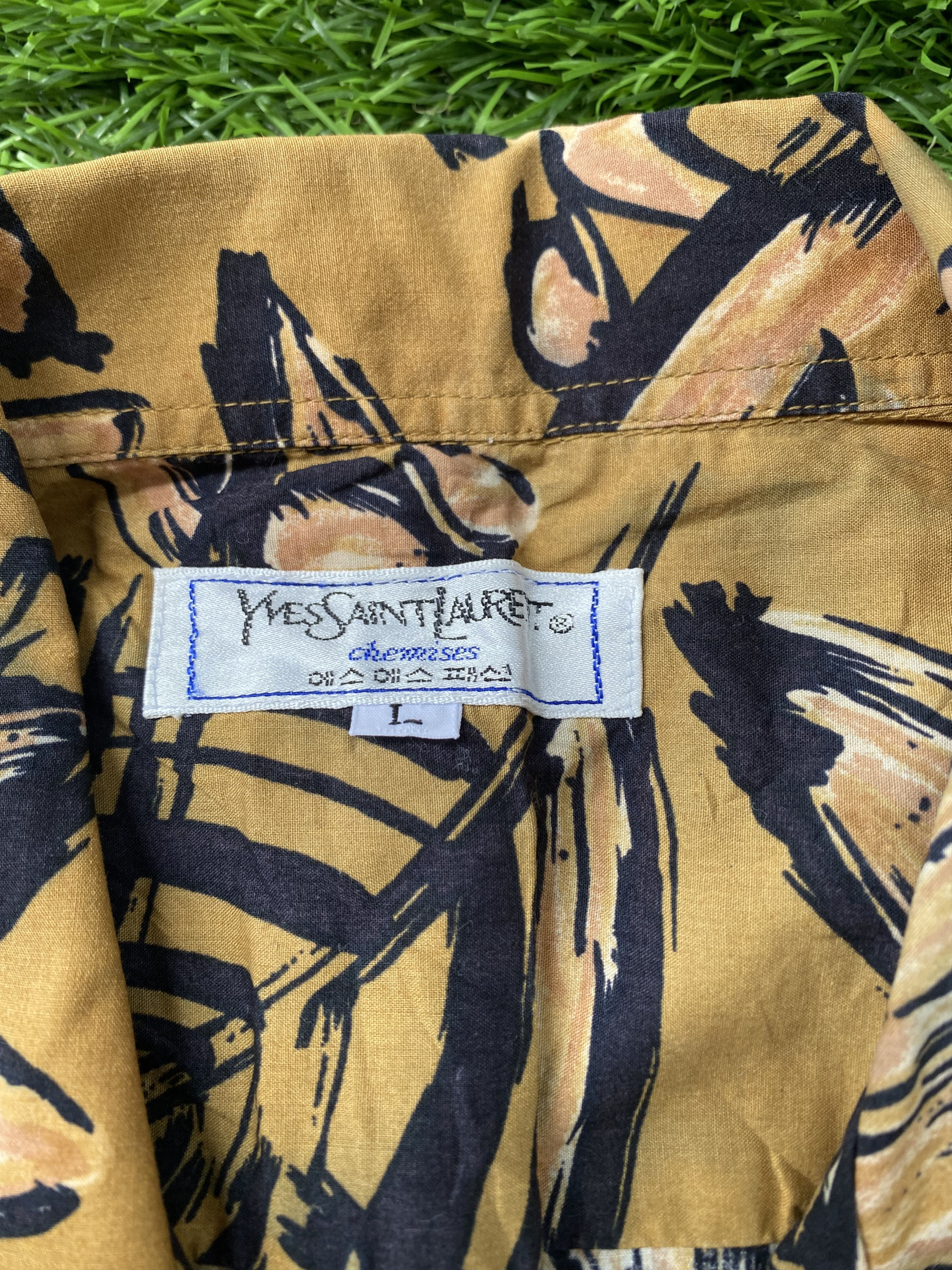 Yves Saint Laurent Vintage 90s Yves Saint Laurent Summer Shirts Button up Size US L / EU 52-54 / 3 - 4 Thumbnail