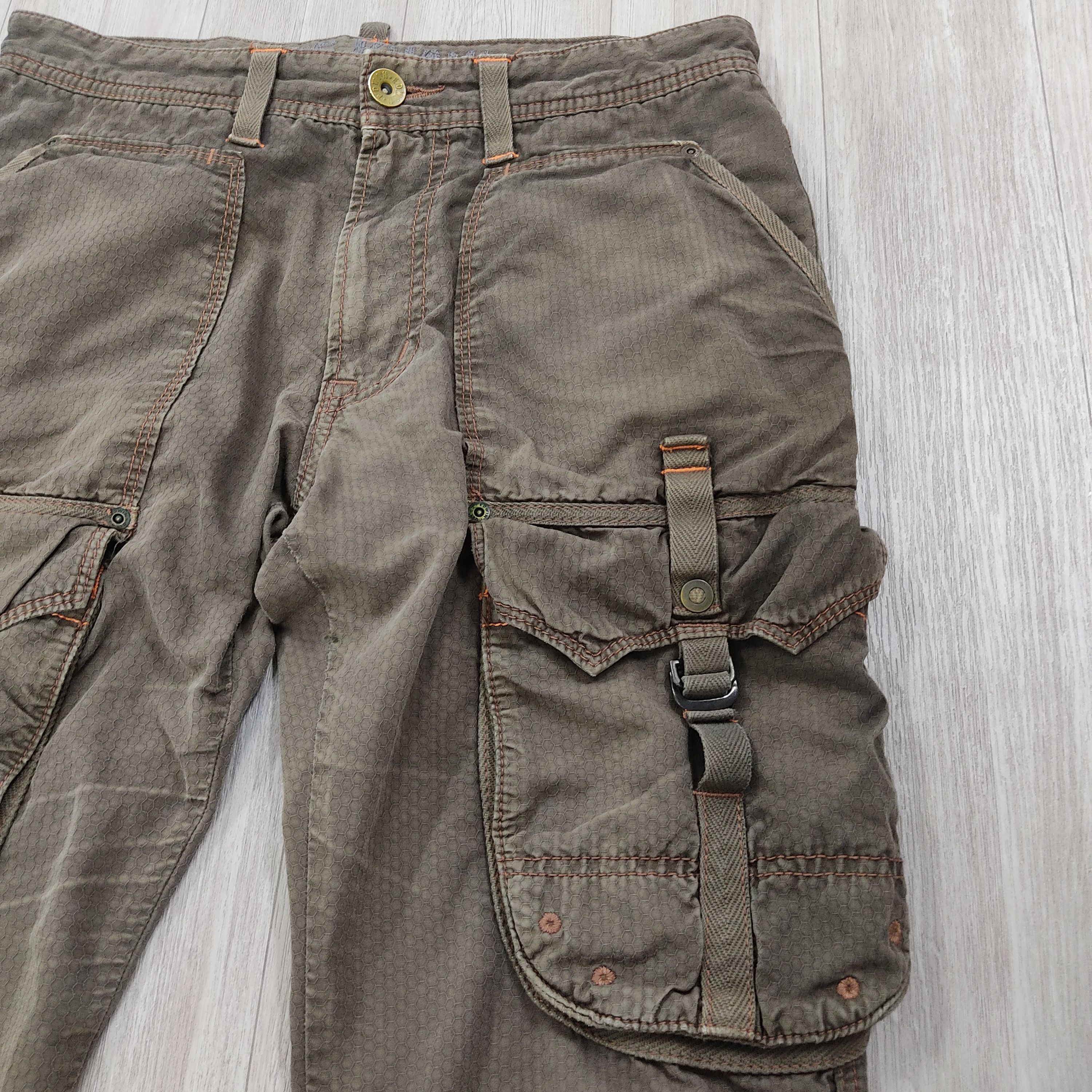 Edwin × Japanese Brand EDWIN 505 Khaki Multipockets Front Cargo Pants Size US 32 / EU 48 - 6 Thumbnail