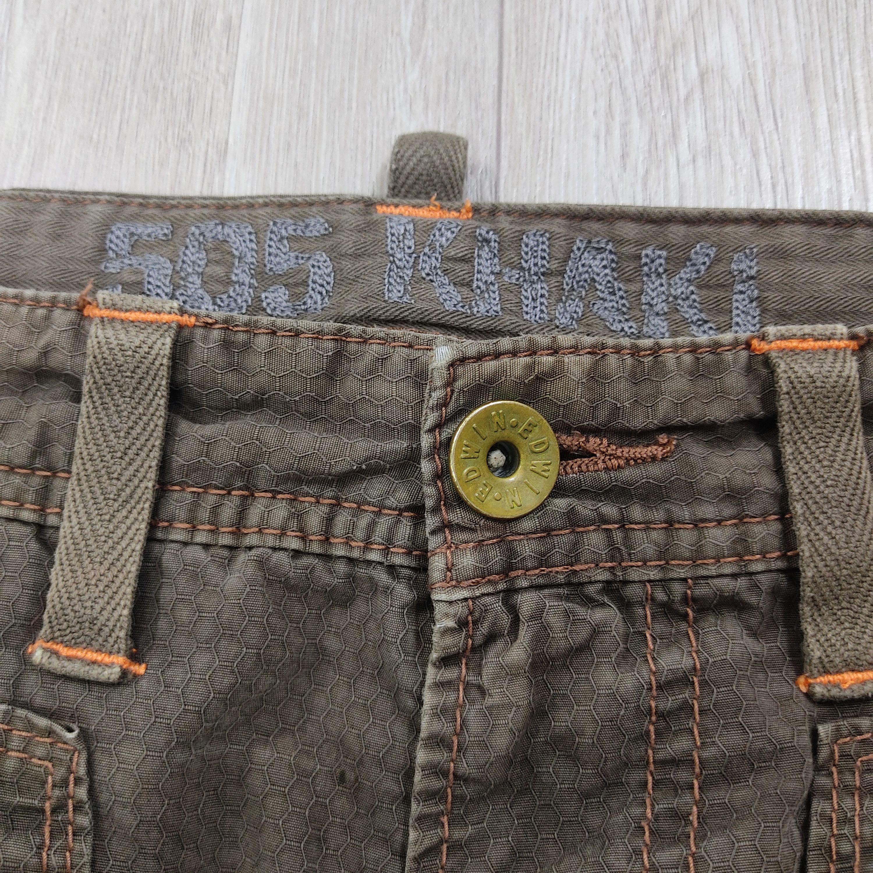 Edwin × Japanese Brand EDWIN 505 Khaki Multipockets Front Cargo Pants Size US 32 / EU 48 - 7 Thumbnail