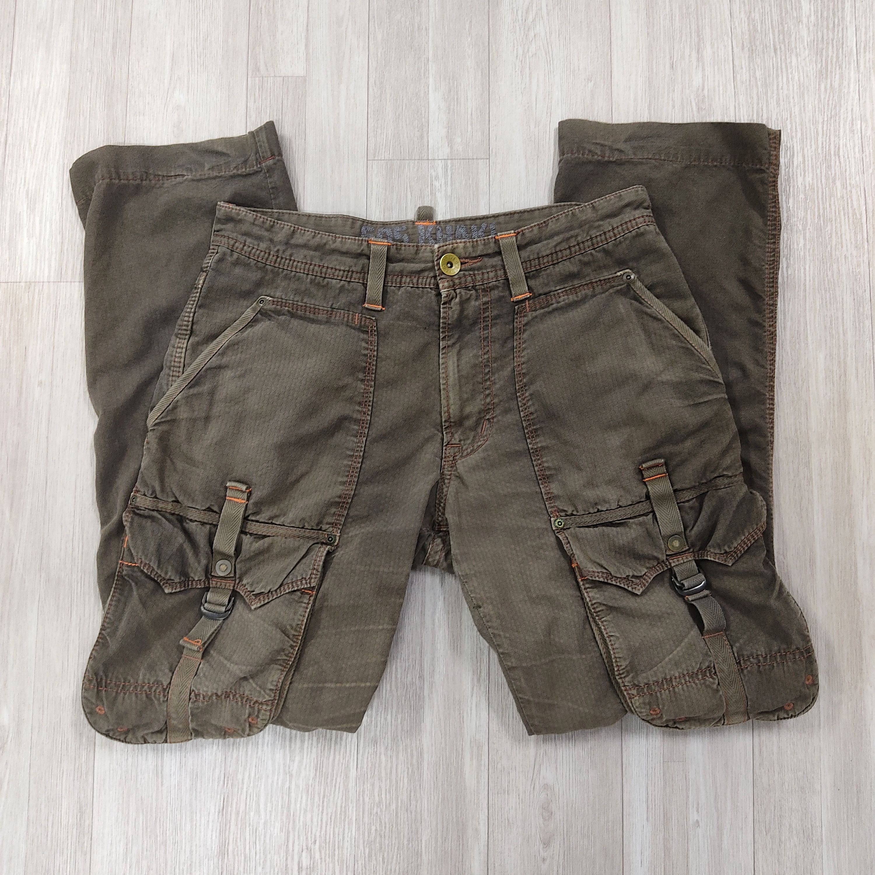 Edwin × Japanese Brand EDWIN 505 Khaki Multipockets Front Cargo Pants Size US 32 / EU 48 - 4 Thumbnail
