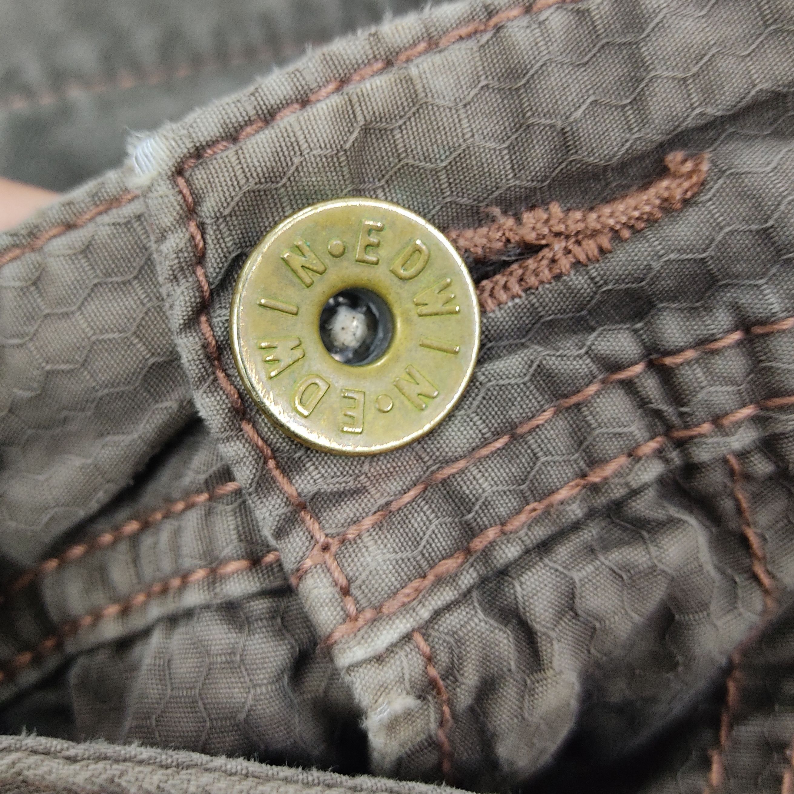 Edwin × Japanese Brand EDWIN 505 Khaki Multipockets Front Cargo Pants Size US 32 / EU 48 - 9 Thumbnail