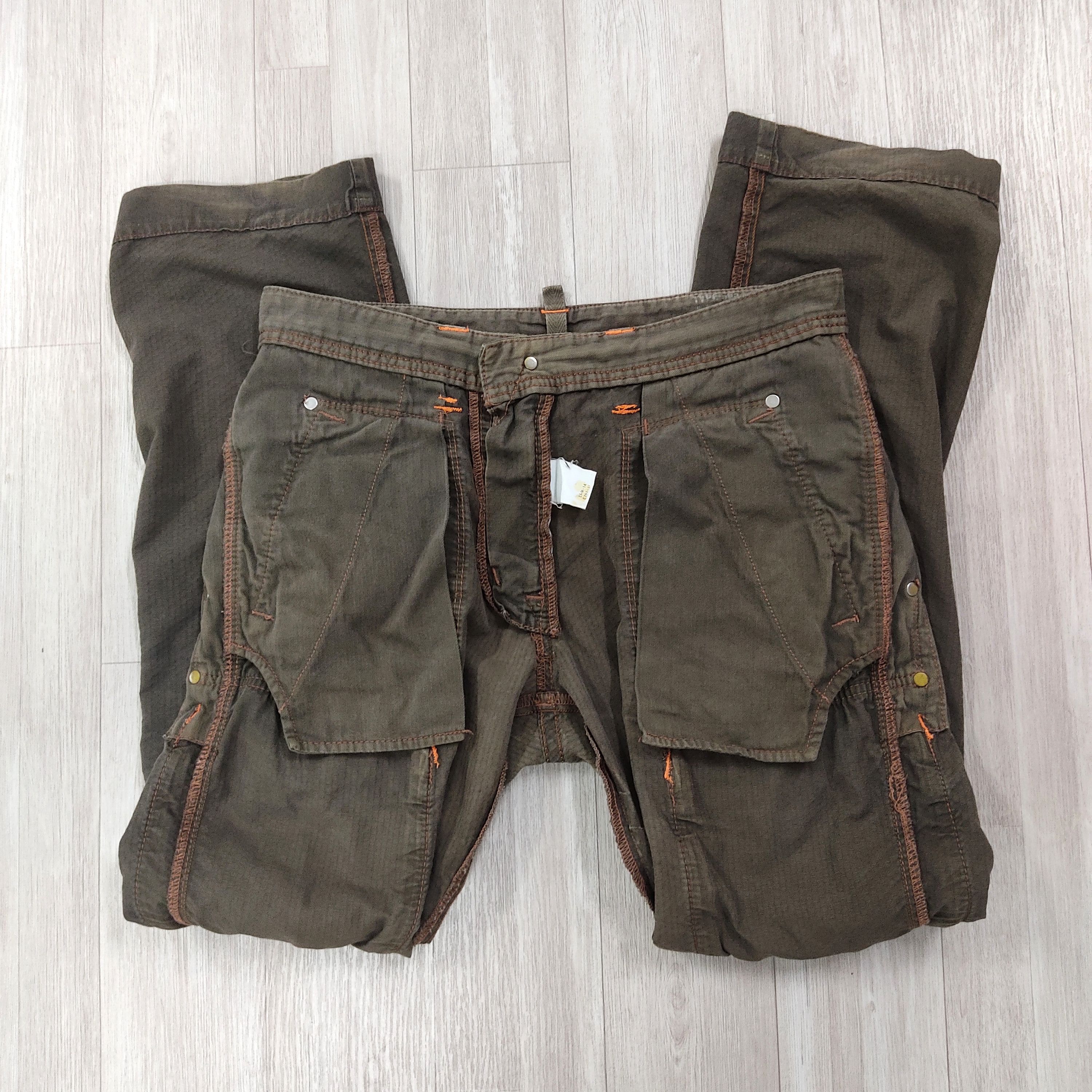 Edwin × Japanese Brand EDWIN 505 Khaki Multipockets Front Cargo Pants Size US 32 / EU 48 - 16 Thumbnail