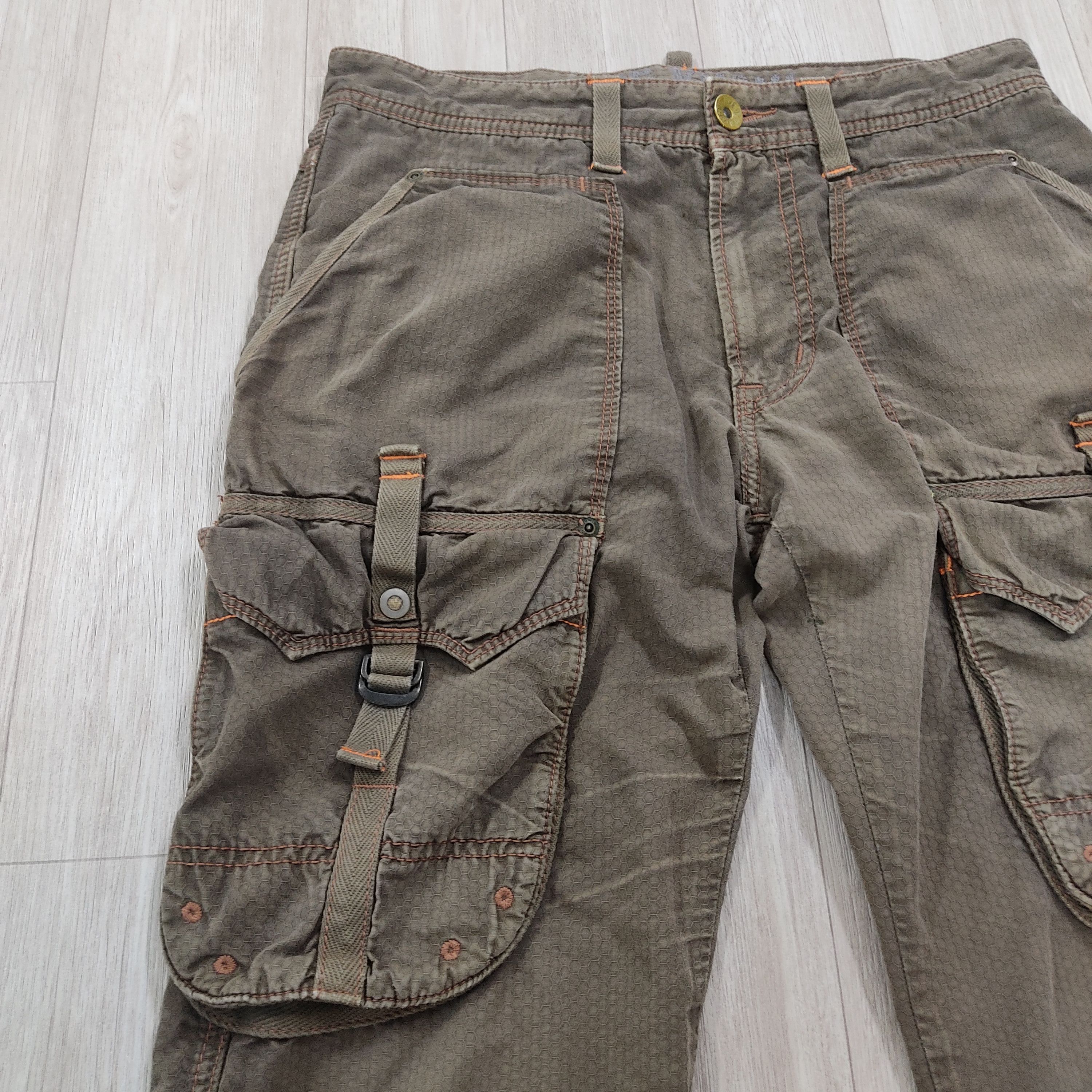 Edwin × Japanese Brand EDWIN 505 Khaki Multipockets Front Cargo Pants Size US 32 / EU 48 - 5 Thumbnail