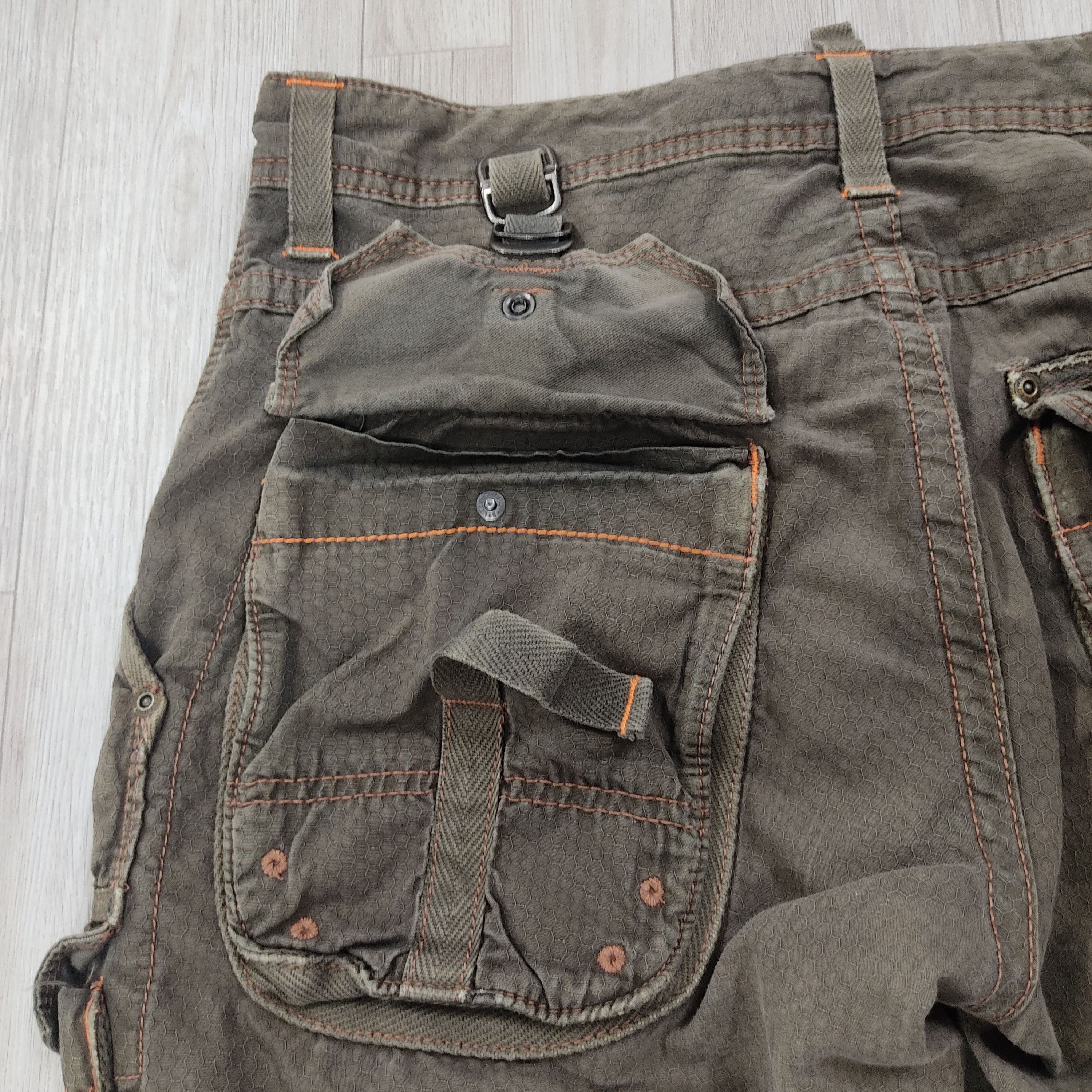 Edwin × Japanese Brand EDWIN 505 Khaki Multipockets Front Cargo Pants Size US 32 / EU 48 - 14 Thumbnail