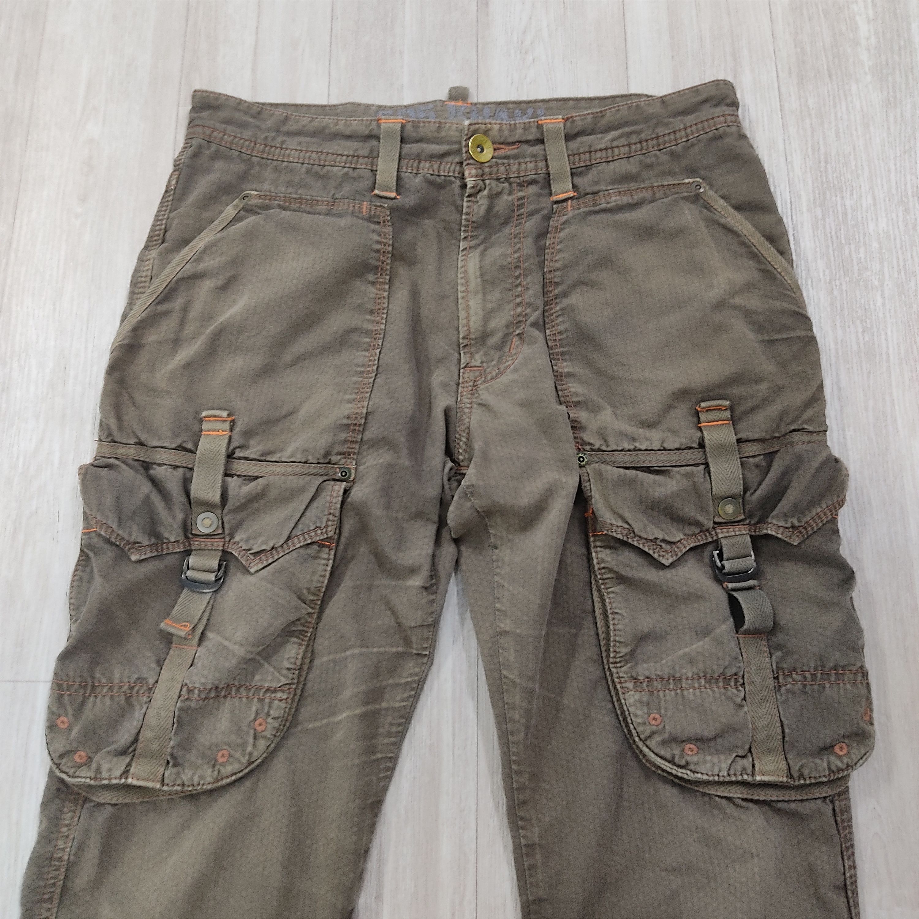Edwin × Japanese Brand EDWIN 505 Khaki Multipockets Front Cargo Pants Size US 32 / EU 48 - 3 Thumbnail