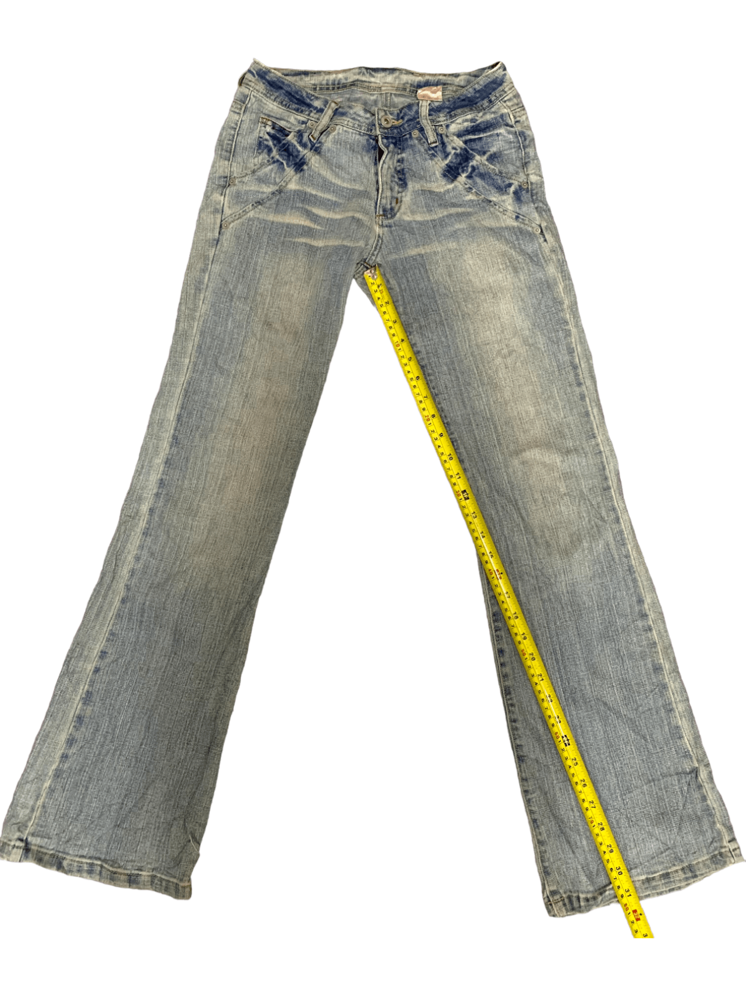 Japanese Brand Vintage Japanese Brand Acid Wash Style Flare Jeans Size US 28 / EU 44 - 11 Thumbnail
