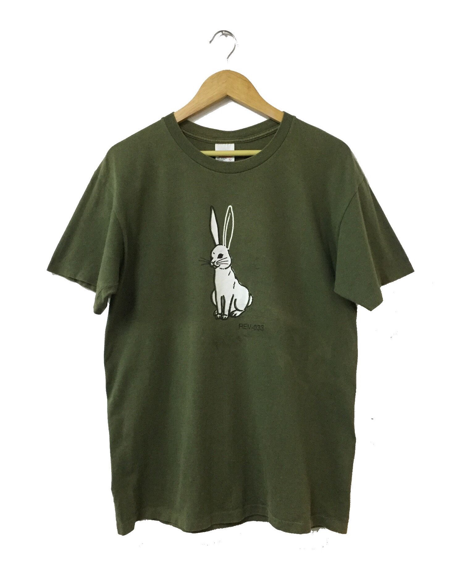 image of Band Tees x Rock Tees Vintage 90's Rem 033 R.e.m Bunny Rabbit Rock Band Tshirt in Green (Size Large