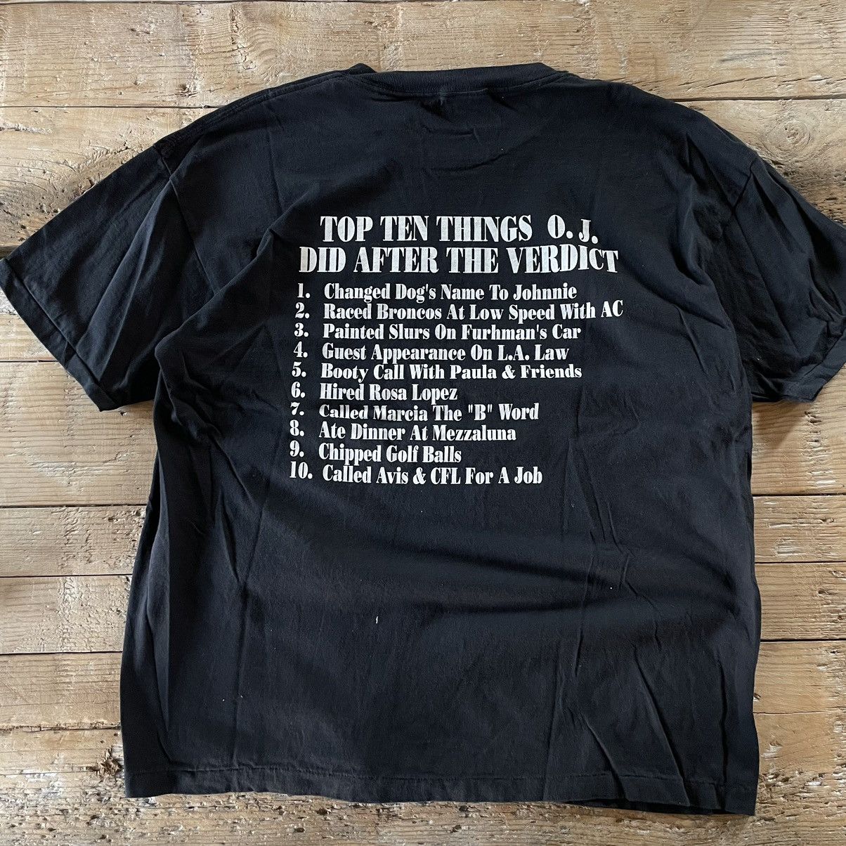 Other × Vintage Rare Vintage 90s OJ Simpson O.J. Not Guilty The Juice Shirt Size US XL / EU 56 / 4 - 2 Thumbnail