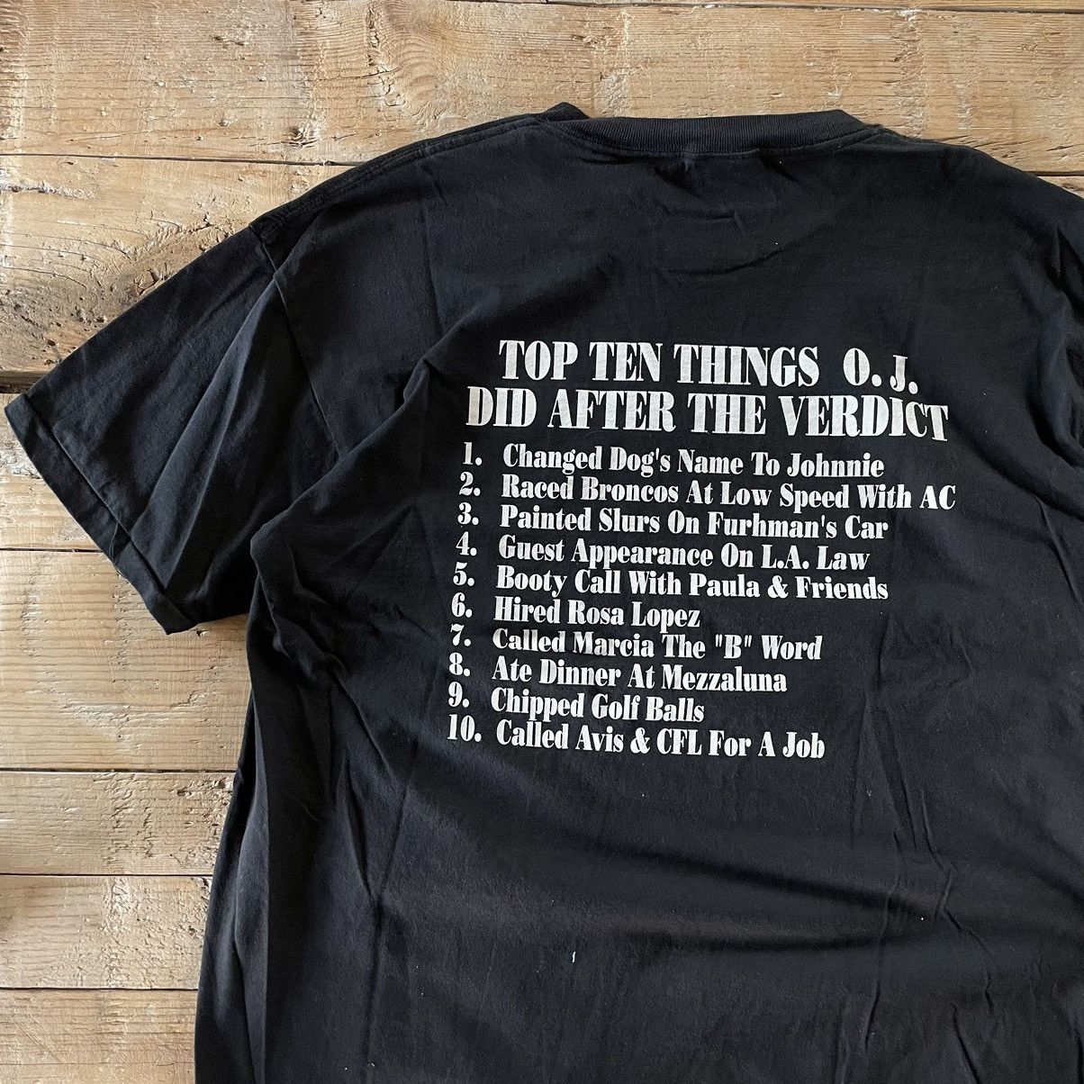 Other × Vintage Rare Vintage 90s OJ Simpson O.J. Not Guilty The Juice Shirt Size US XL / EU 56 / 4 - 1 Thumbnail