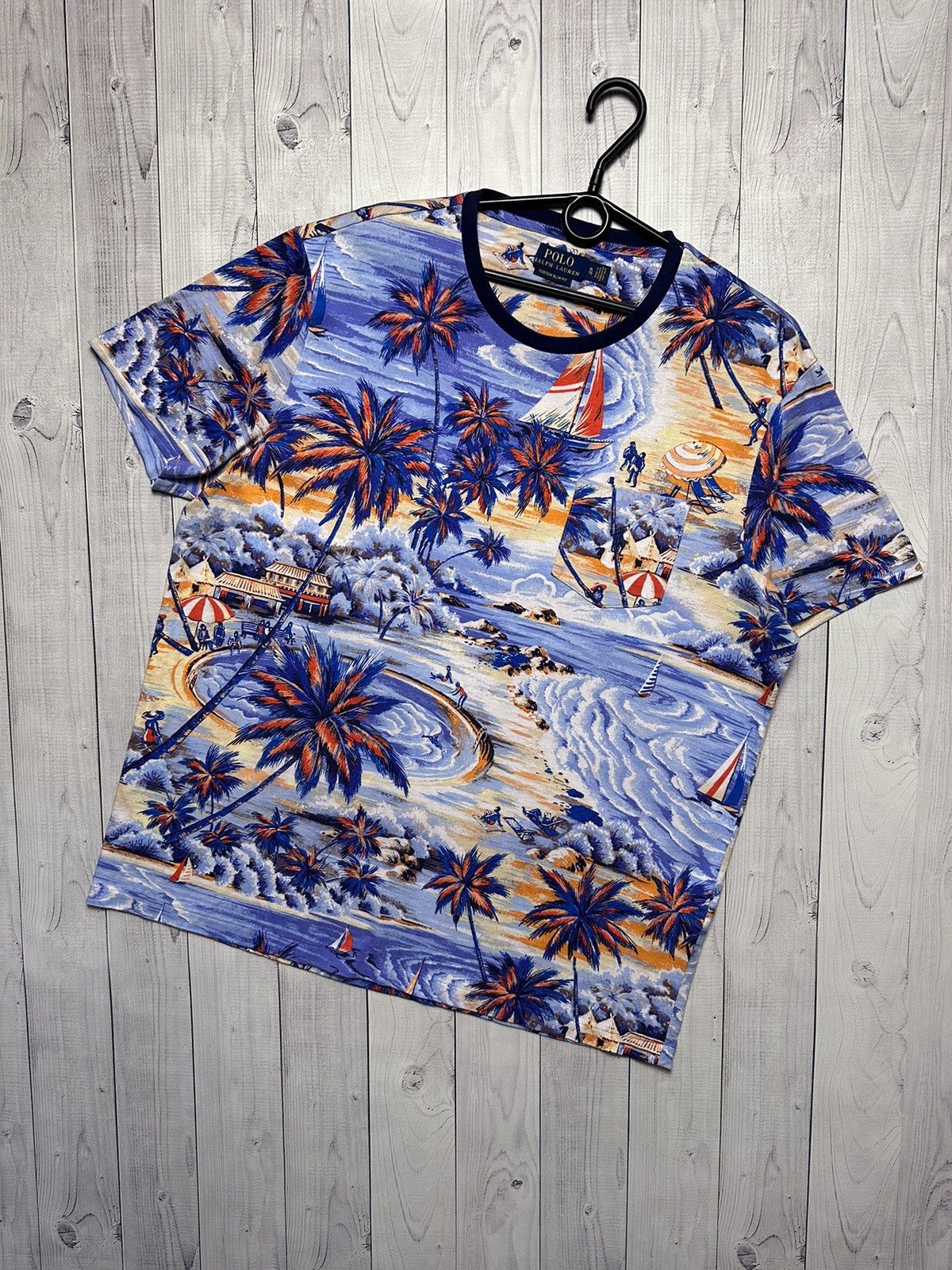 Polo Ralph Lauren × Ralph Lauren Polo Ralph Lauren crazy Hawaii tee pocket logo size XL Size US XL / EU 56 / 4 - 1 Thumbnail