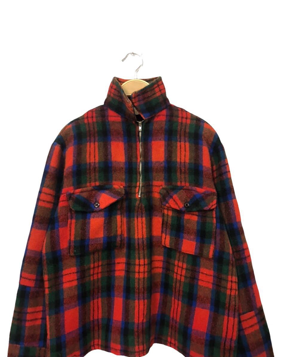 Japanese Brand Vintage Wrightson Half Zipper Plaid Wool Jacket Size US M / EU 48-50 / 2 - 4 Thumbnail