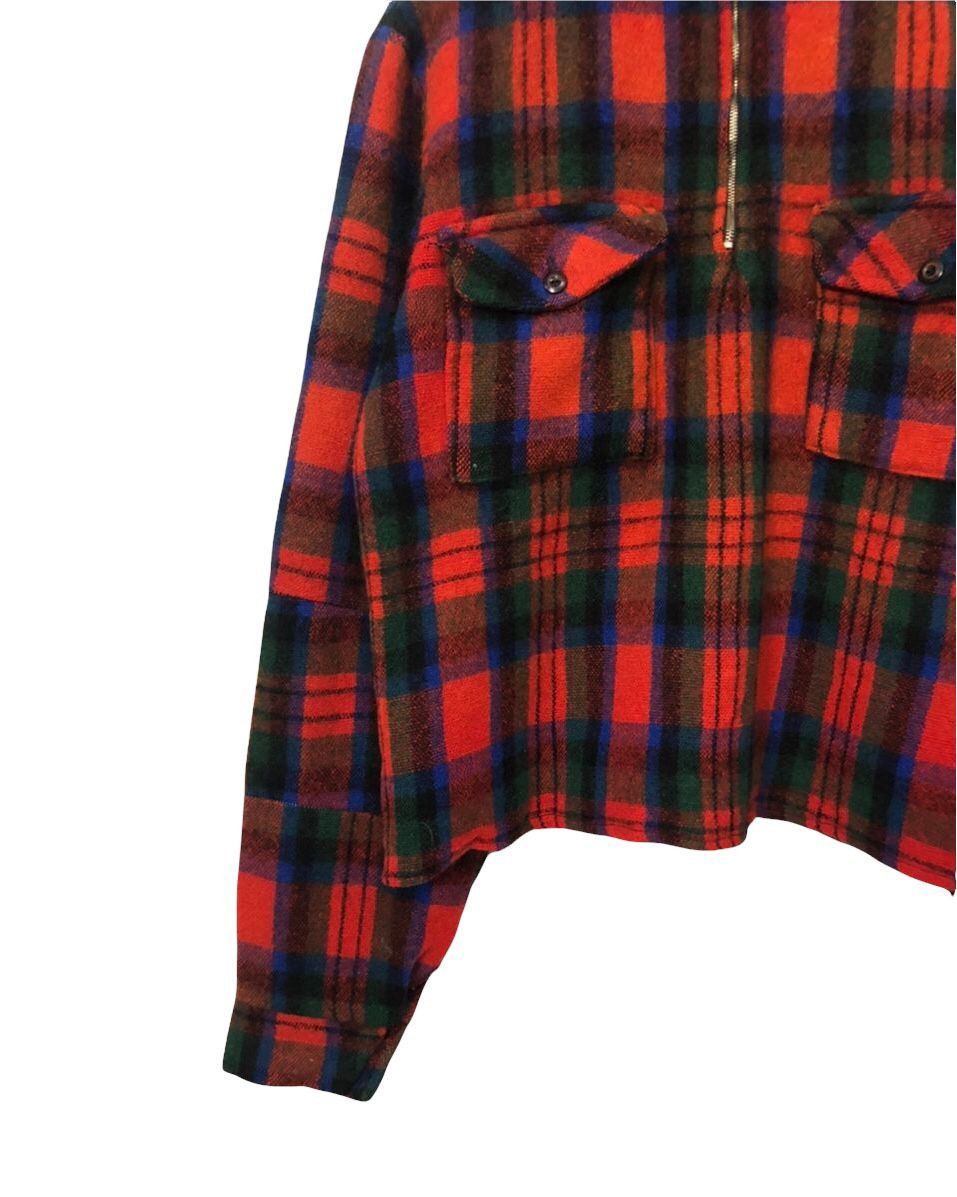 Japanese Brand Vintage Wrightson Half Zipper Plaid Wool Jacket Size US M / EU 48-50 / 2 - 3 Thumbnail