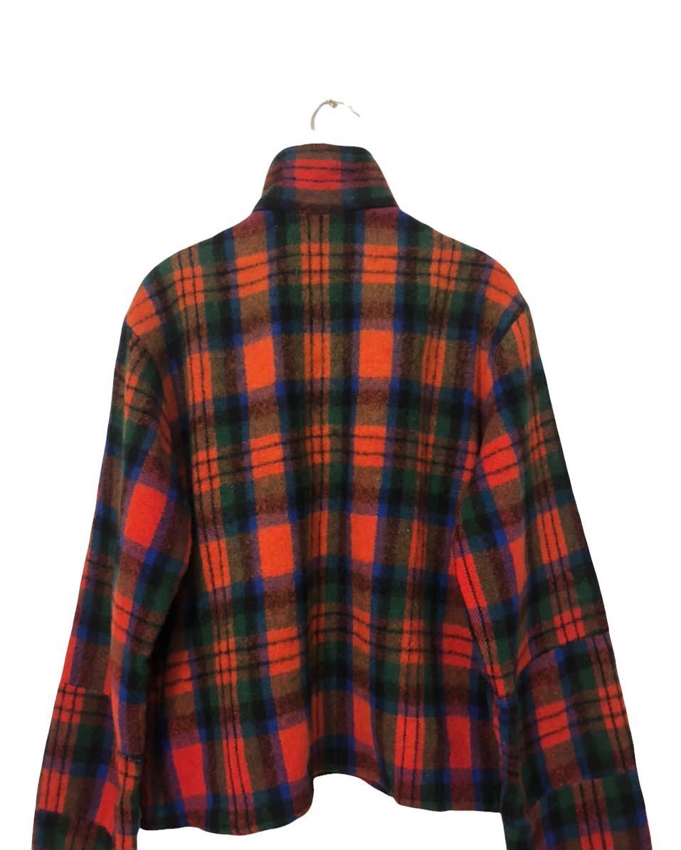 Japanese Brand Vintage Wrightson Half Zipper Plaid Wool Jacket Size US M / EU 48-50 / 2 - 8 Thumbnail