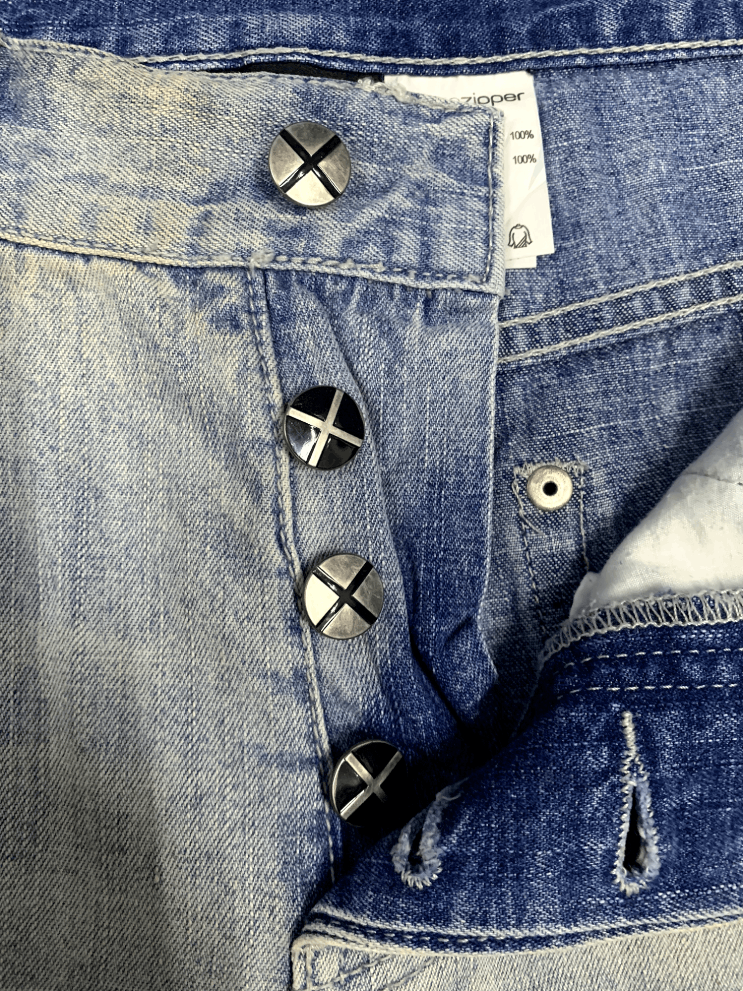 VonZipper SALES 🔥 Vintage Von Zipper Faded Wash Distressed Jeans Size US 33 - 5 Thumbnail