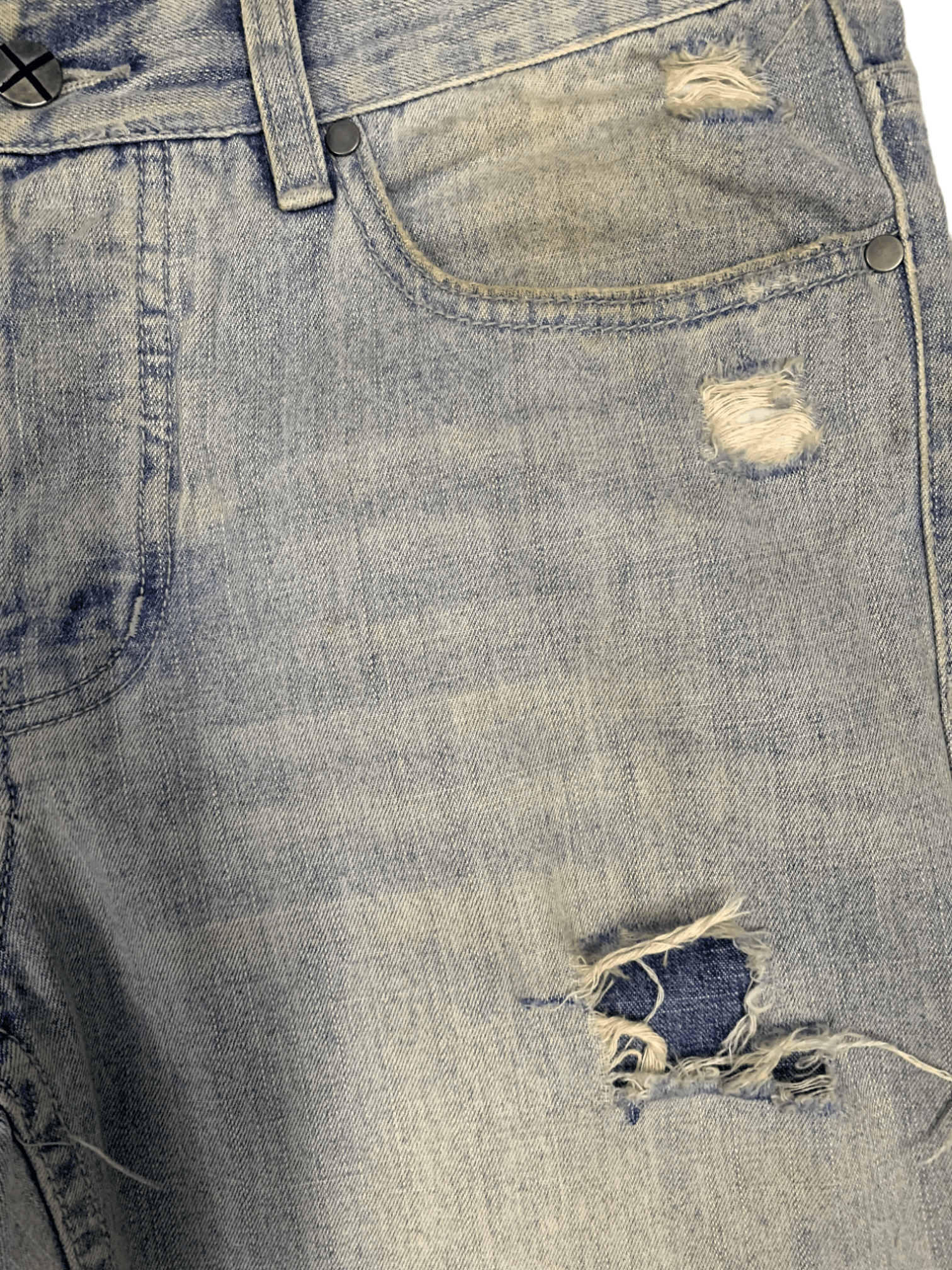 VonZipper SALES 🔥 Vintage Von Zipper Faded Wash Distressed Jeans Size US 33 - 7 Thumbnail