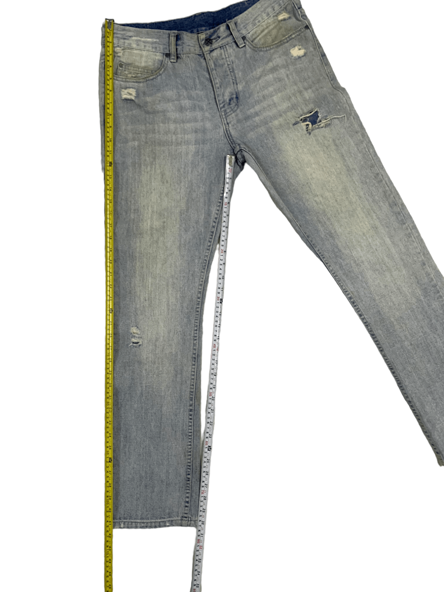 VonZipper SALES 🔥 Vintage Von Zipper Faded Wash Distressed Jeans Size US 33 - 16 Thumbnail