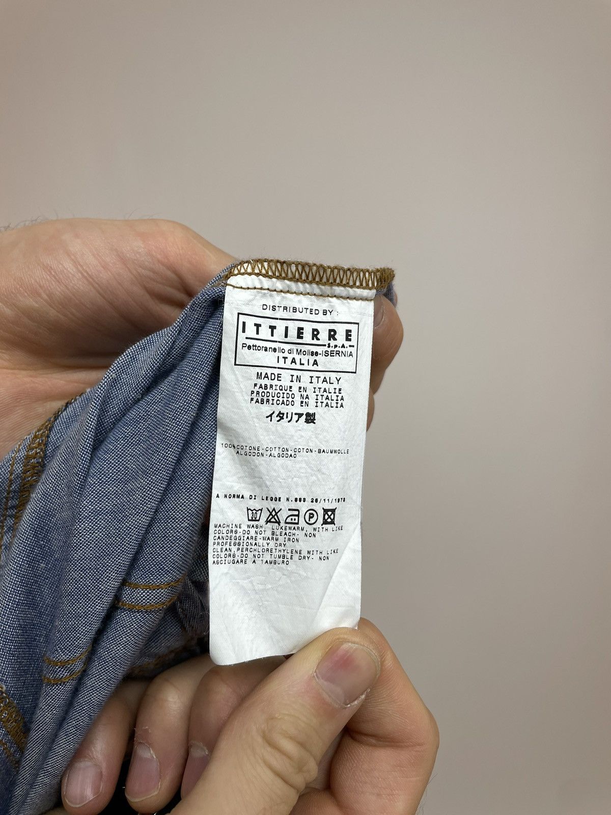 Ferre × Vintage GIANFRANCO FERRE Denim shirt vintage Long sleeve Slim fit Size US M / EU 48-50 / 2 - 13 Thumbnail