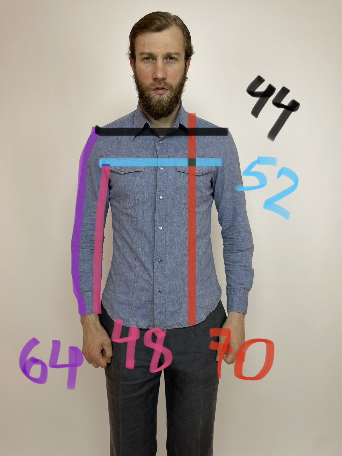 Ferre × Vintage GIANFRANCO FERRE Denim shirt vintage Long sleeve Slim fit Size US M / EU 48-50 / 2 - 15 Thumbnail