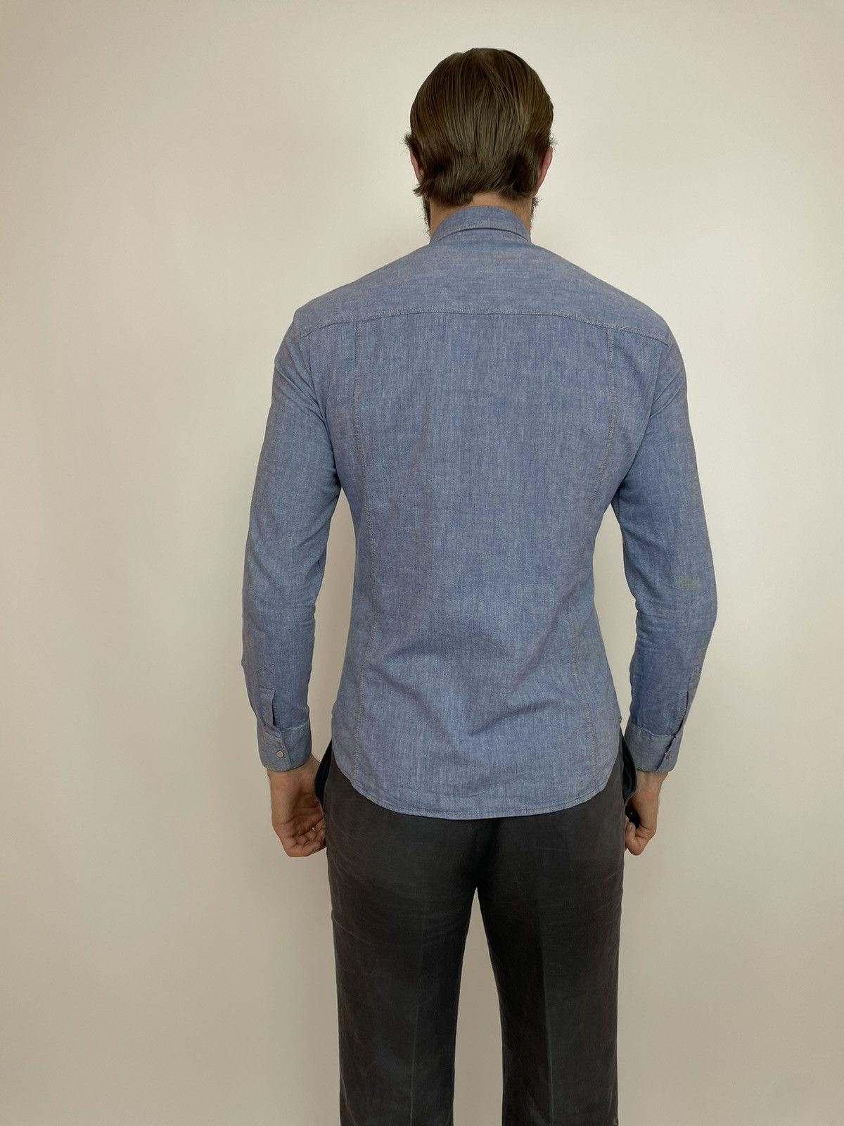 Ferre × Vintage GIANFRANCO FERRE Denim shirt vintage Long sleeve Slim fit Size US M / EU 48-50 / 2 - 8 Thumbnail