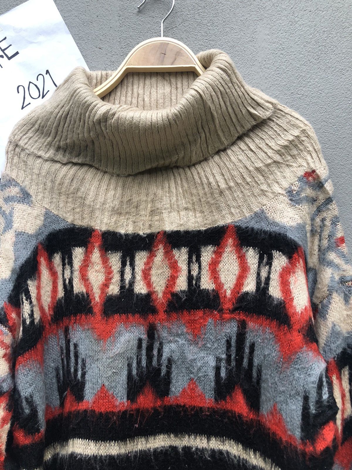 Aran Isles Knitwear × Homespun Knitwear Vintage A.I.C Art Turtle Neck Knitwear Sweater Jumper Size US M / EU 48-50 / 2 - 4 Thumbnail