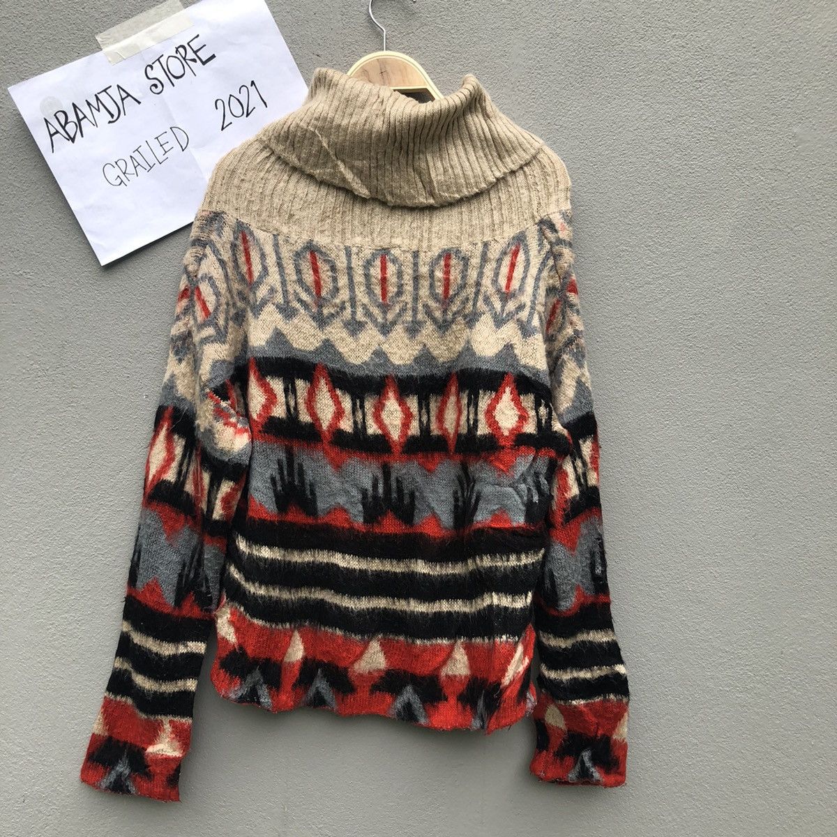 Aran Isles Knitwear × Homespun Knitwear Vintage A.I.C Art Turtle Neck Knitwear Sweater Jumper Size US M / EU 48-50 / 2 - 5 Thumbnail