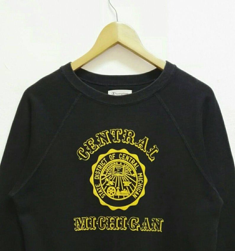 Champion 🔥Vintage🔥 Champion Central Michigan Sweatshirt (ss356) Size US M / EU 48-50 / 2 - 2 Thumbnail