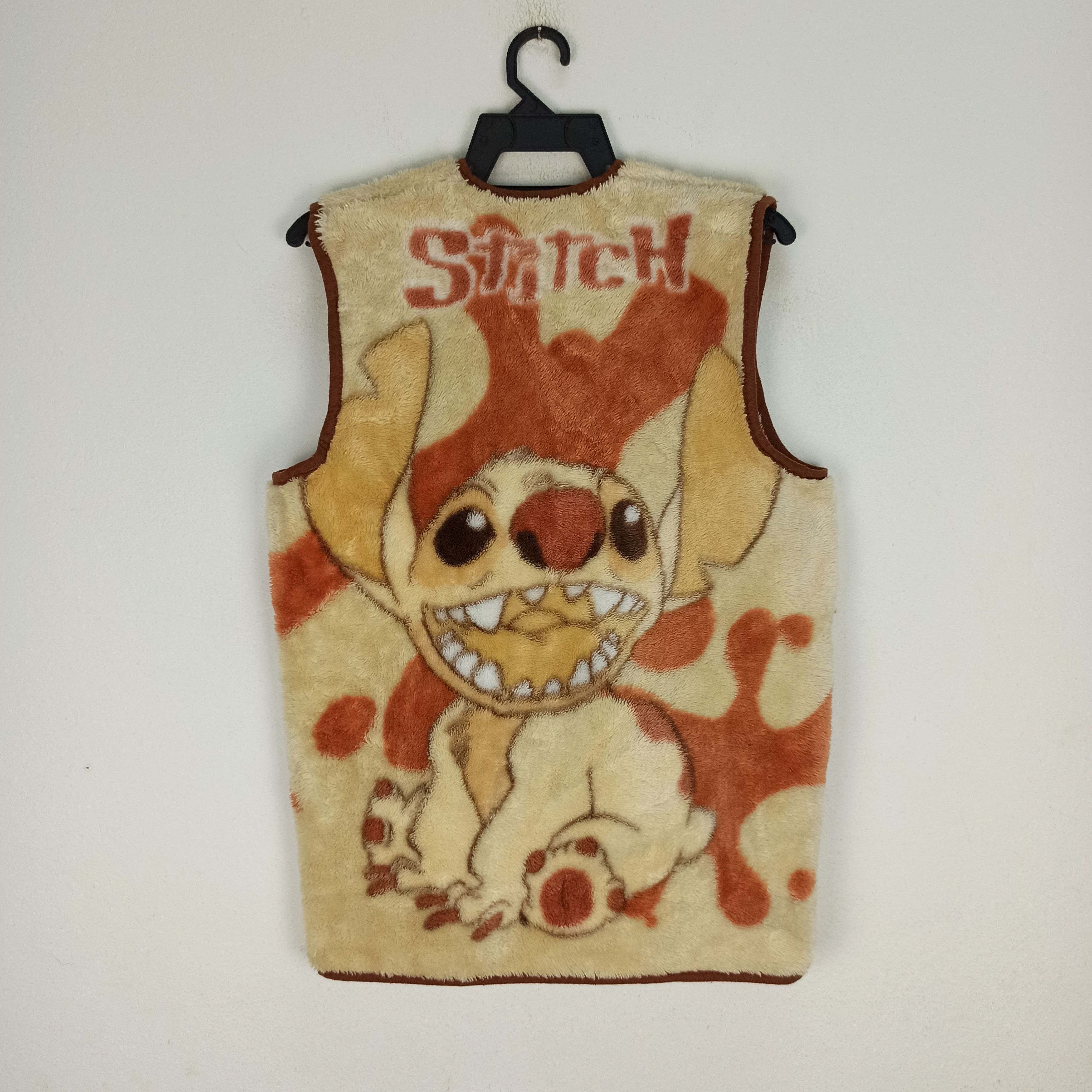 image of Disney Lilo And Stitch Fleece Vest in Brown, Men's (Size Medium)