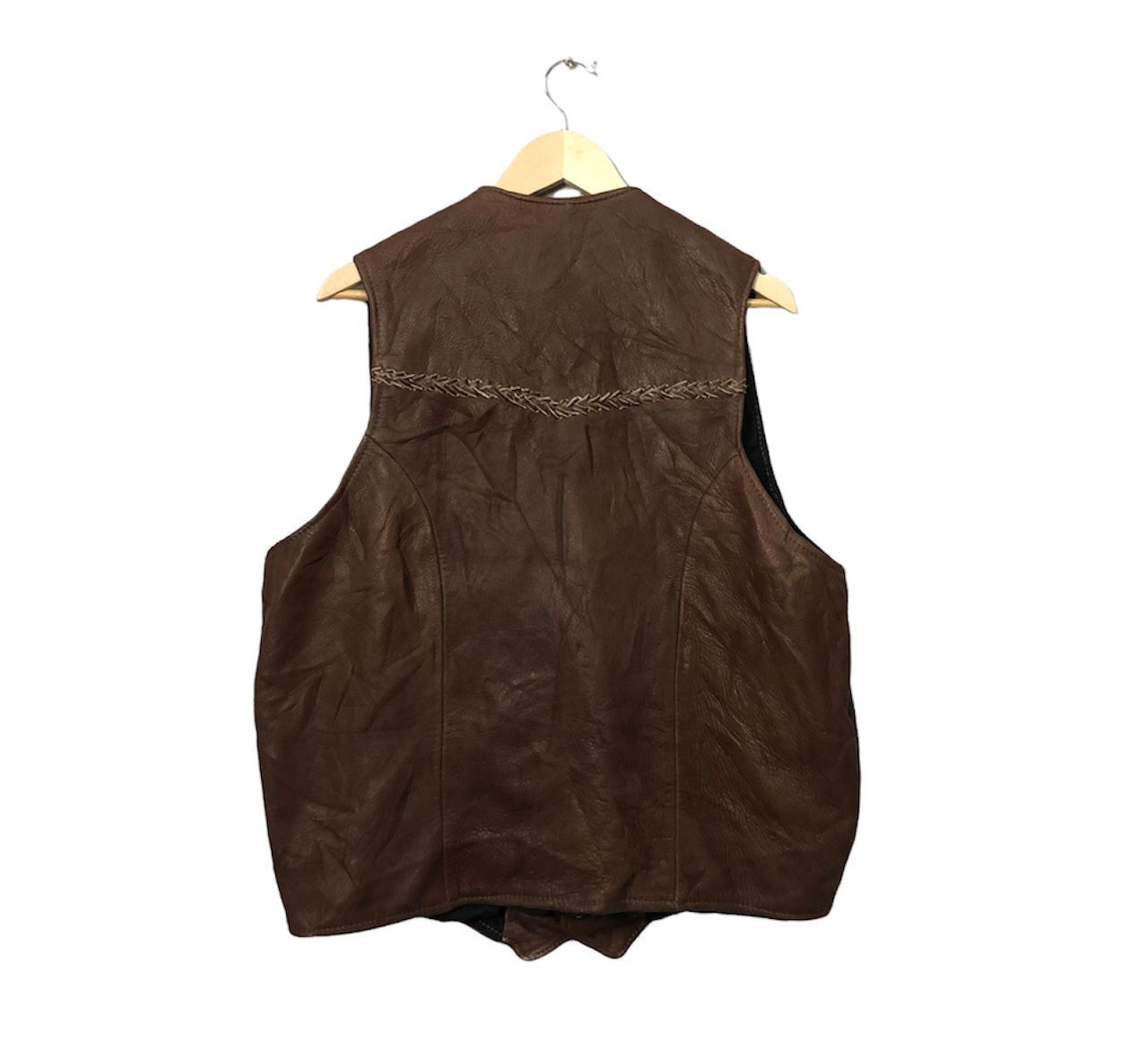 Japanese Brand Vintage BL Button Ups Leather Vest Jacket Size US L / EU 52-54 / 3 - 4 Thumbnail