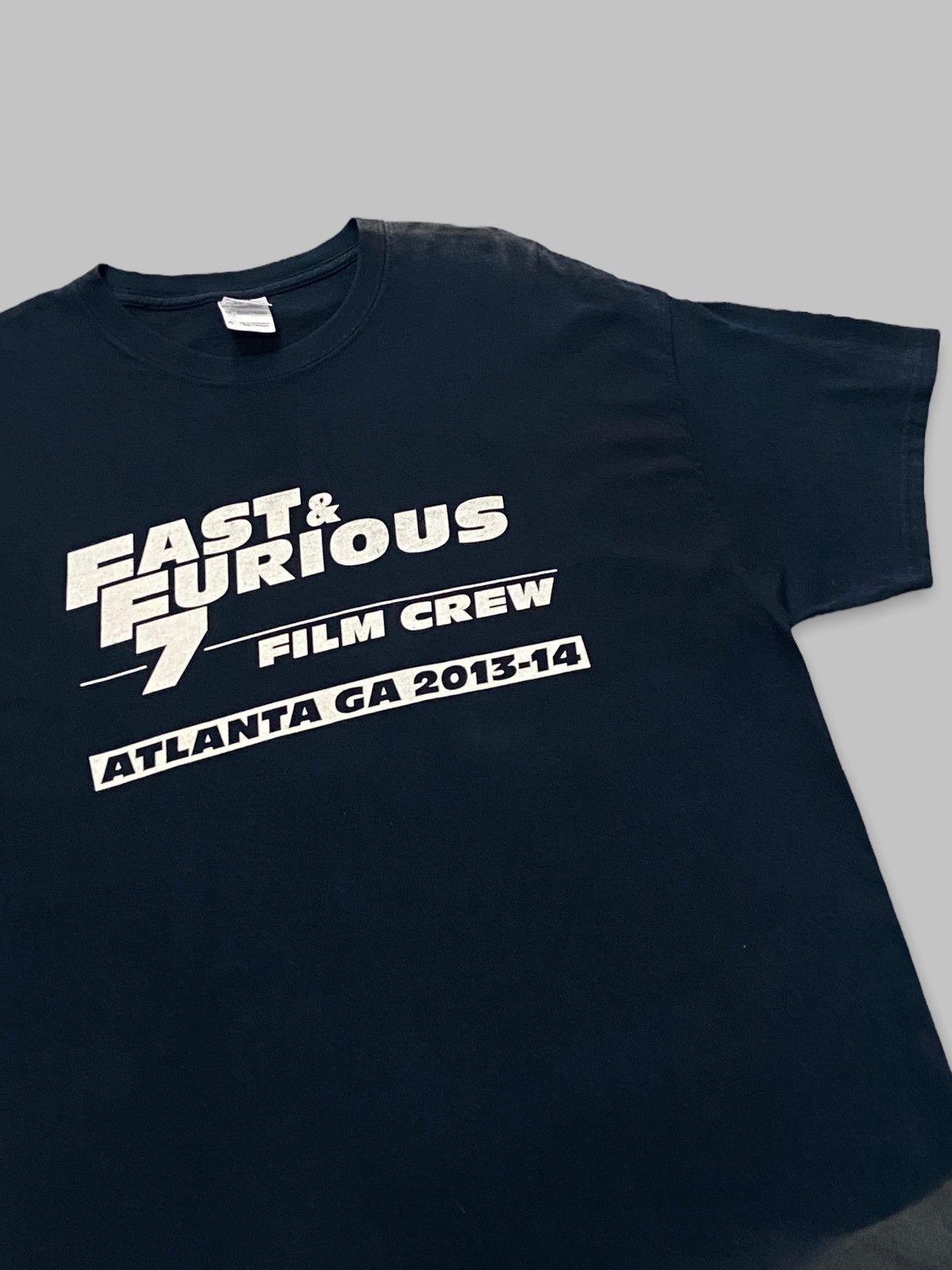 Vintage Rare Fast & Furious 7 Film Crew Sun Faded Tshirt Size US XL / EU 56 / 4 - 5 Thumbnail