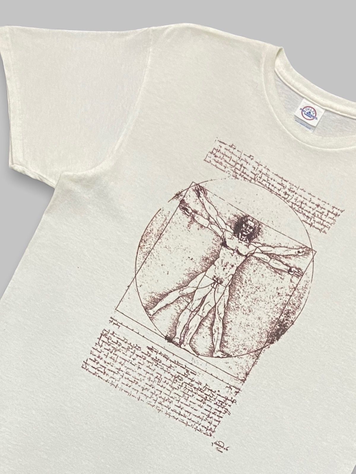 Vintage Vintage Leonardo Da Vinci Vitruvian Man Tshirt Size US M / EU 48-50 / 2 - 3 Thumbnail