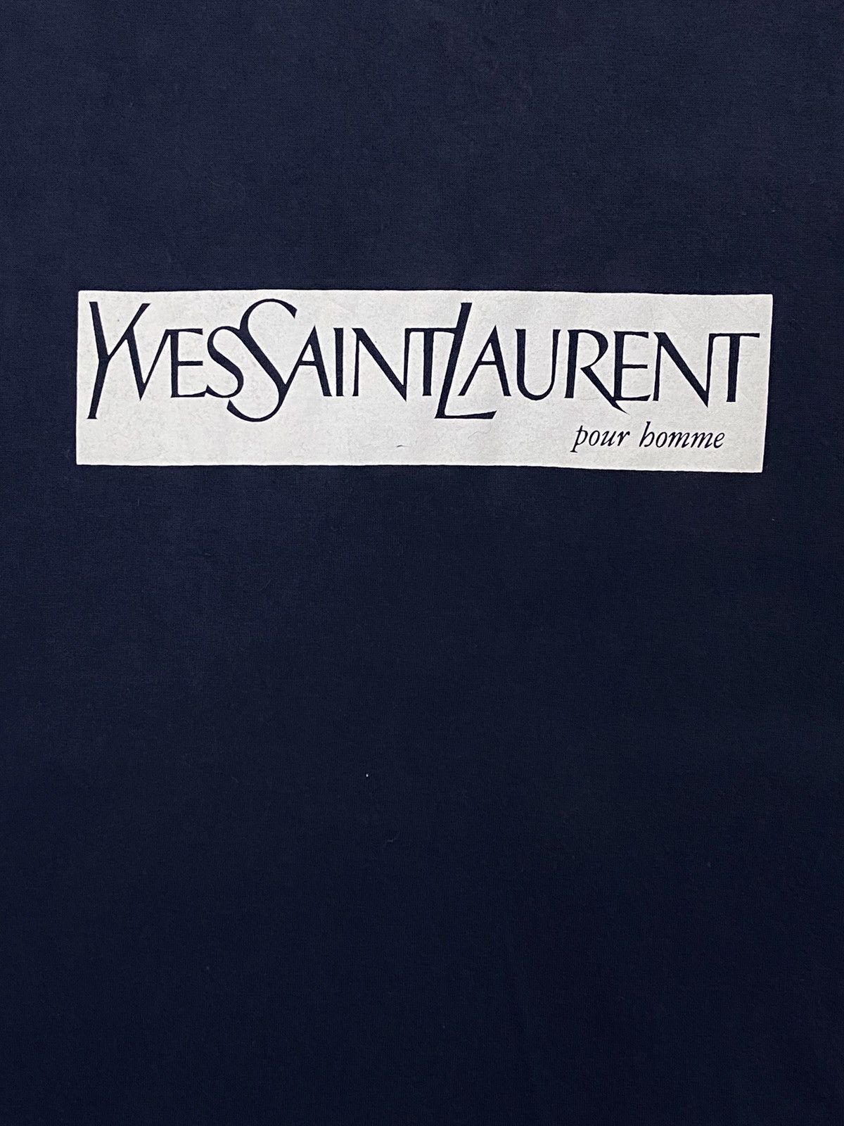 Vintage × Yves Saint Laurent Vintage YSL Yves Saint Laurent Big Logo Script Tshirt Size US L / EU 52-54 / 3 - 4 Thumbnail