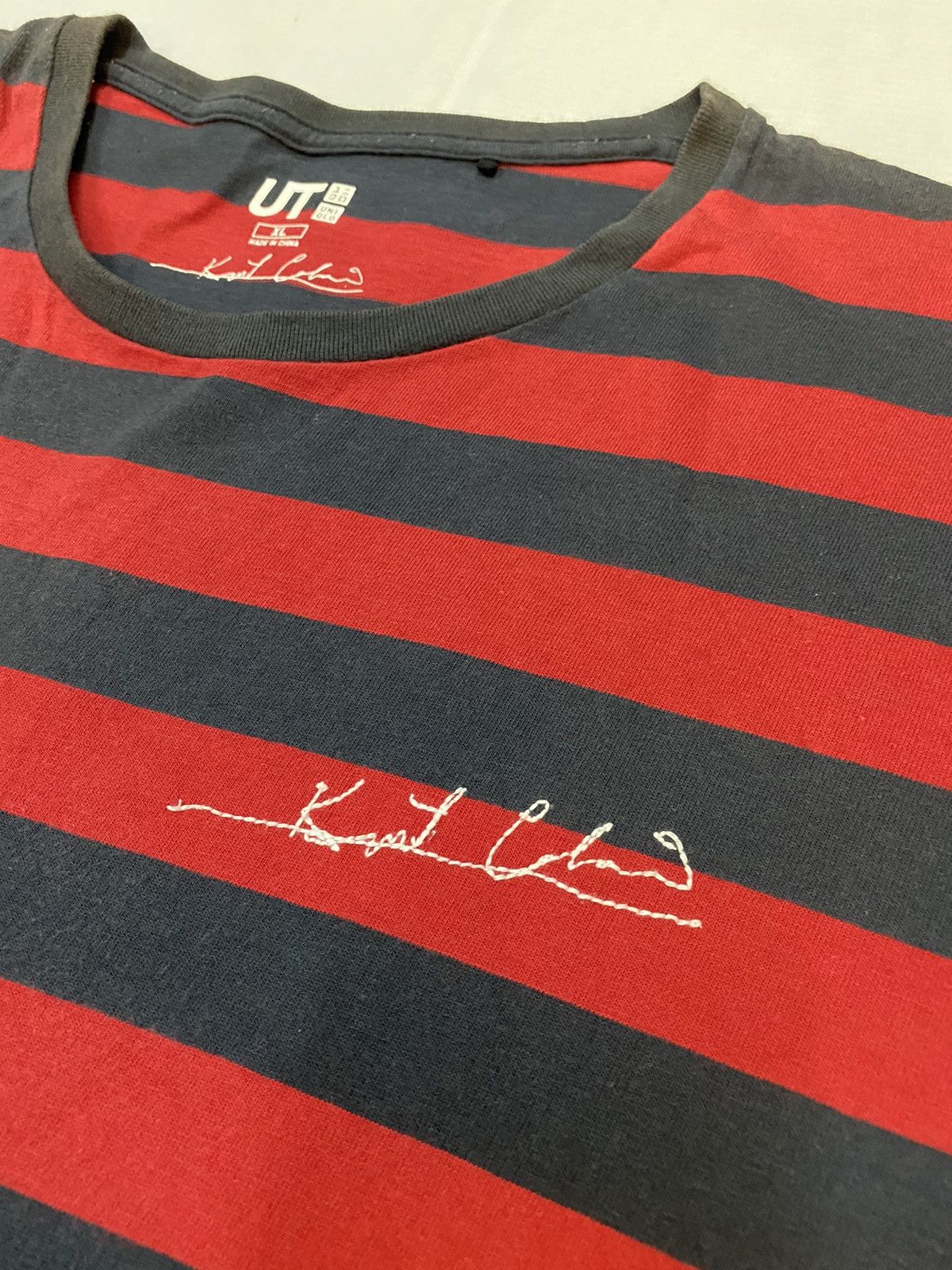 Uniqlo Kurt Cobain Stripe Tee Size US XL / EU 56 / 4 - 2 Thumbnail