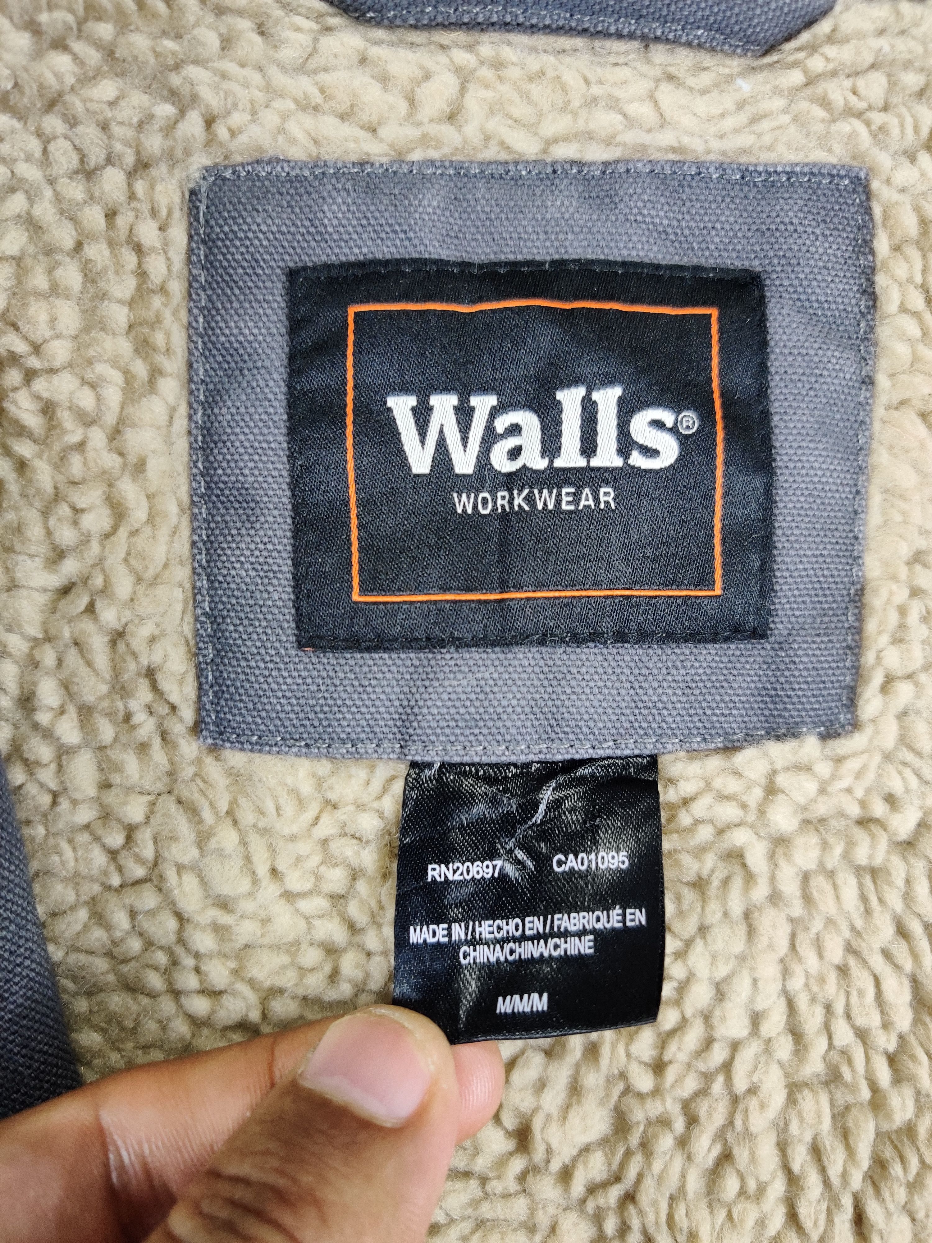 Japanese Brand Vintage Walls Workwear Sherpa Canvas Jacket Size US M / EU 48-50 / 2 - 14 Thumbnail