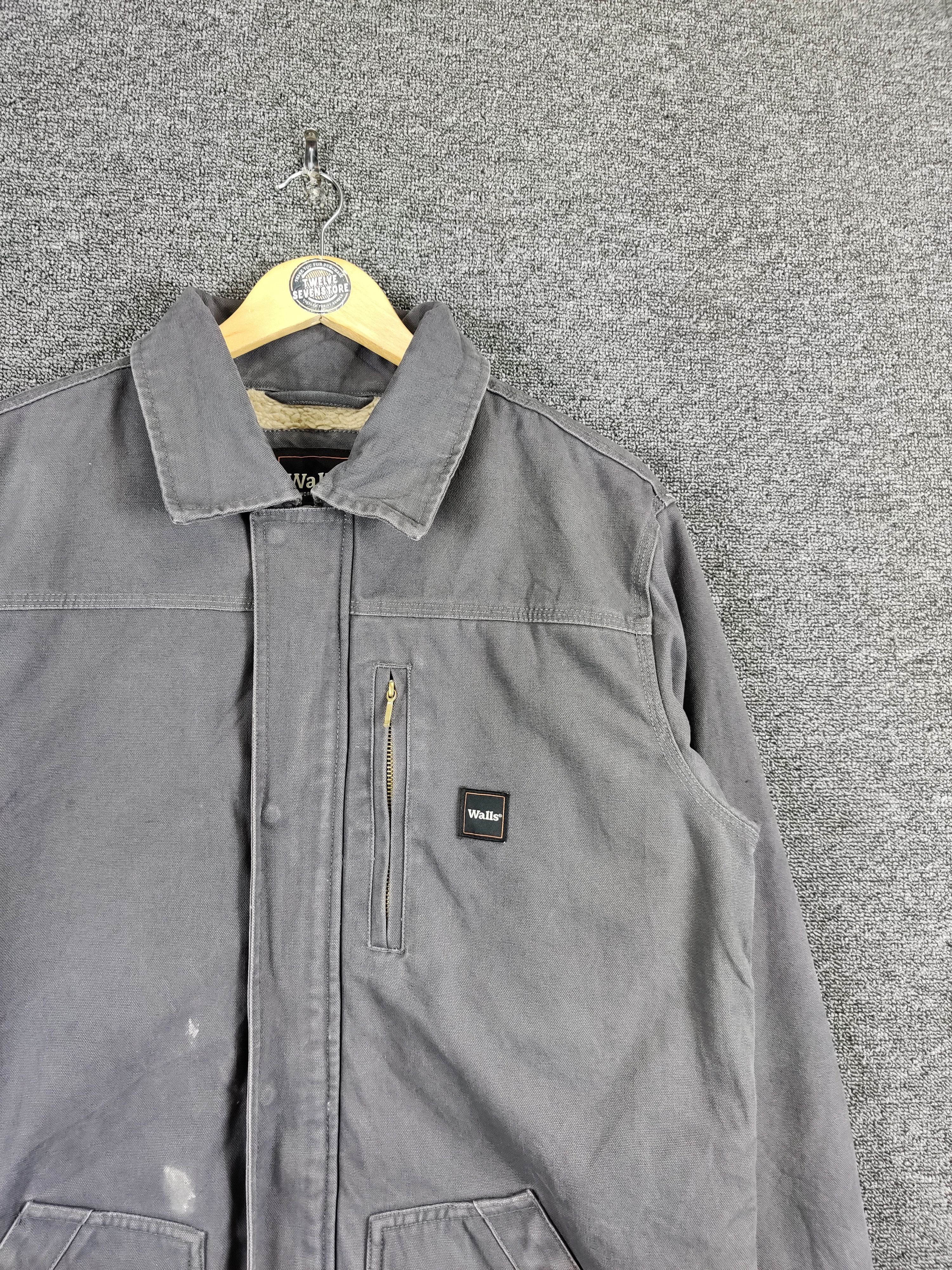 Japanese Brand Vintage Walls Workwear Sherpa Canvas Jacket Size US M / EU 48-50 / 2 - 4 Thumbnail