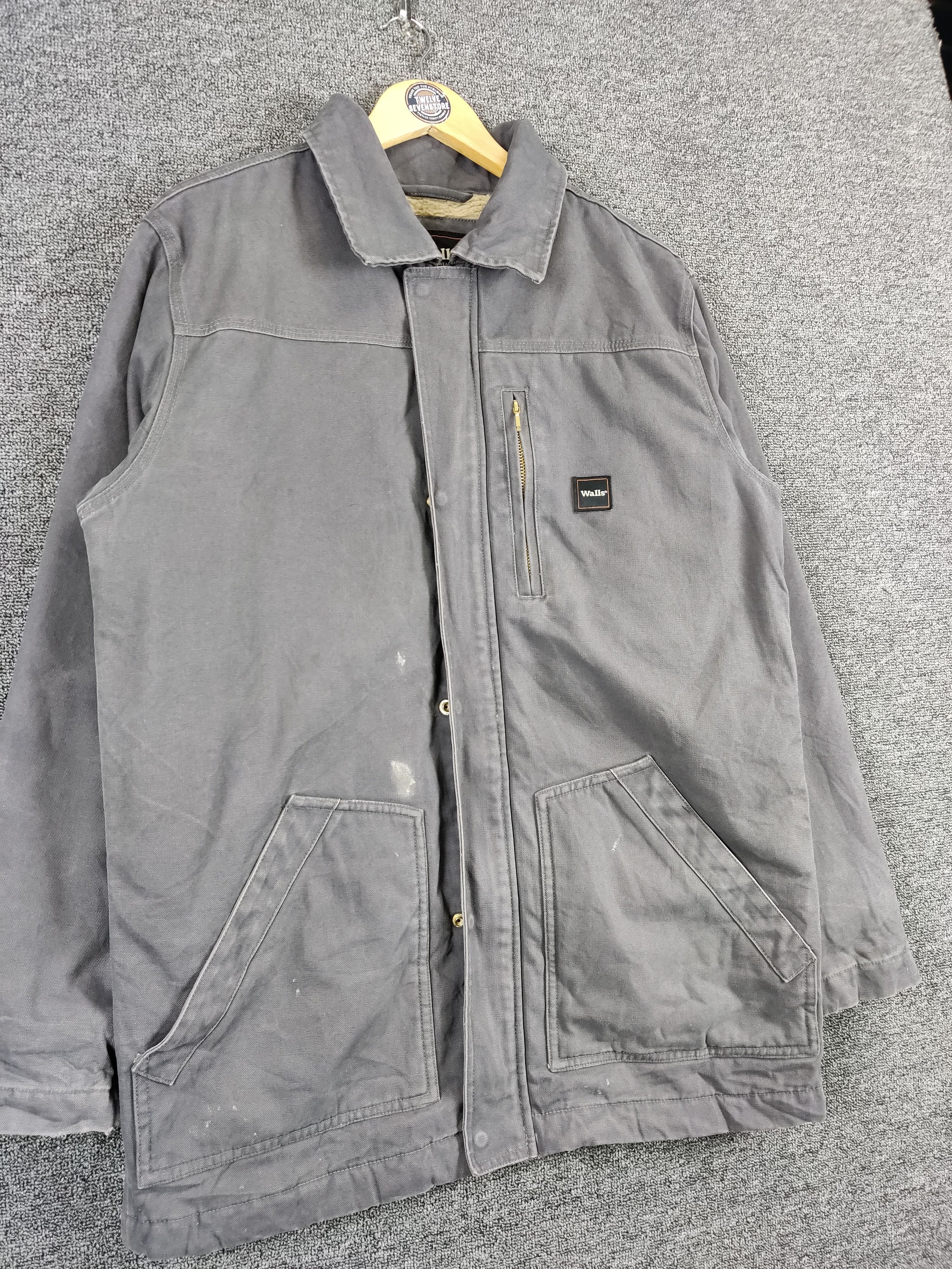 Japanese Brand Vintage Walls Workwear Sherpa Canvas Jacket Size US M / EU 48-50 / 2 - 5 Thumbnail